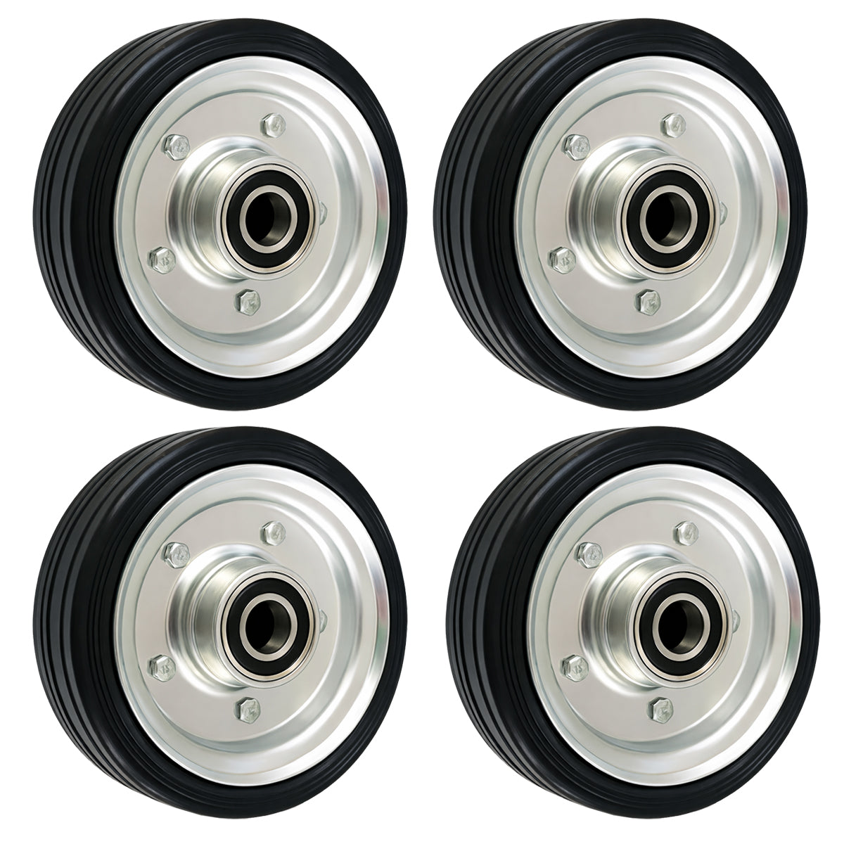 Ersatzrad Ø160 mm – Vollgummi Industrierad mit Kugellager für Transportwagen, Code: 40NLL