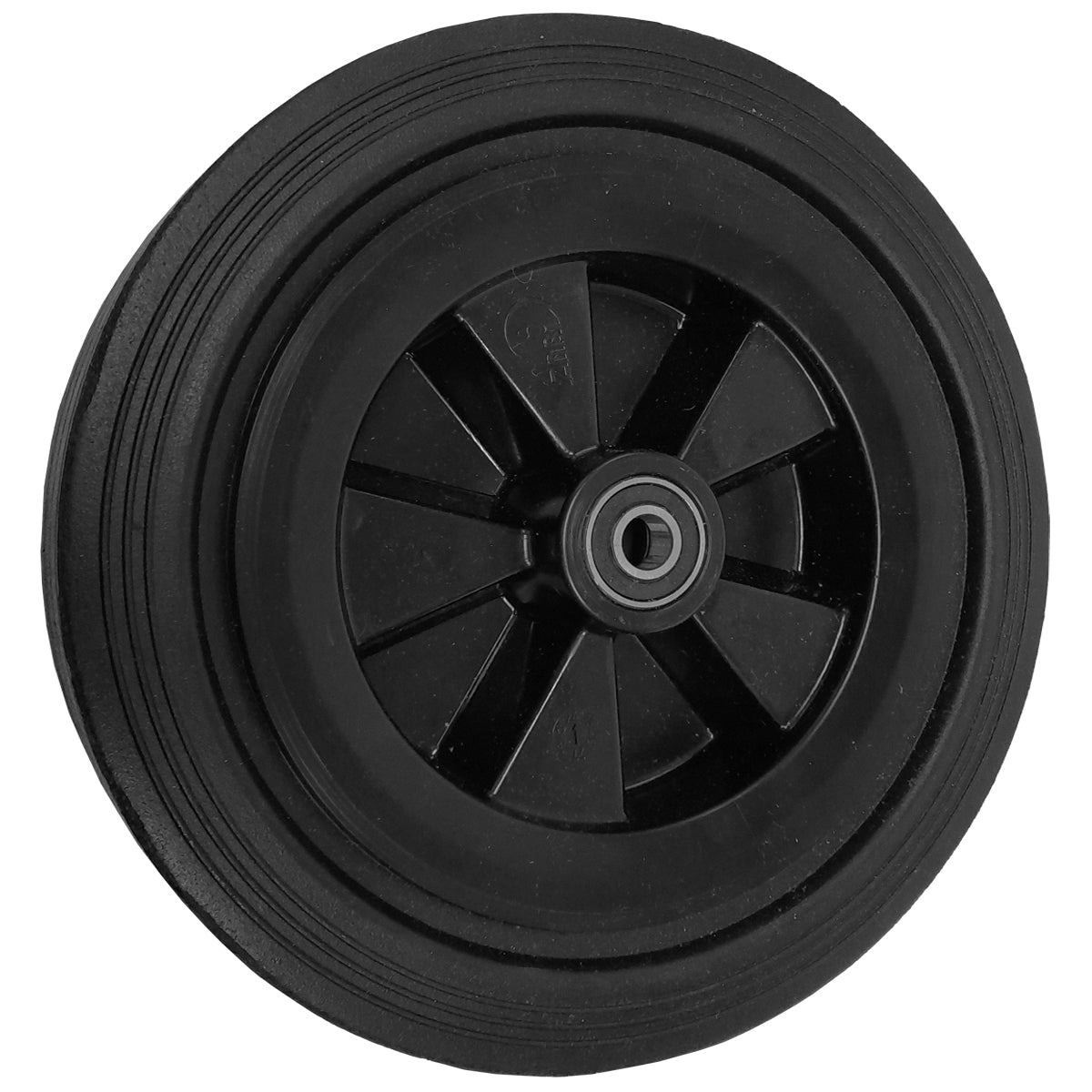 Rasenmäherrad 250 mm – Universal Ersatzrad aus Vollgummi mit Kugellager, Code: K250LL