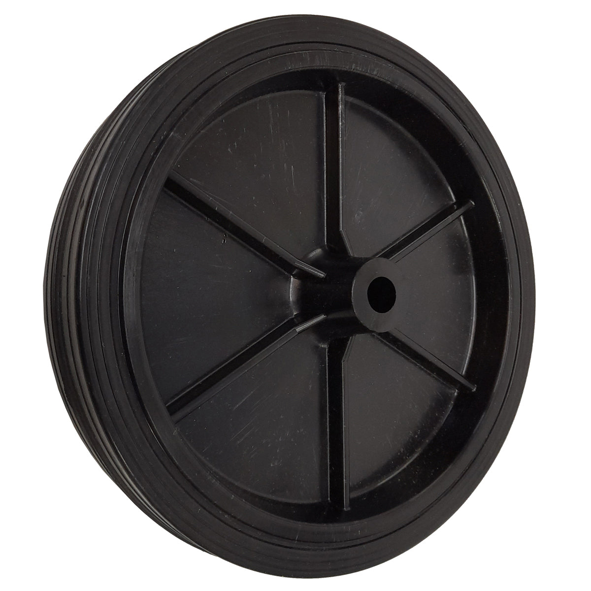 Rasenmäherrad 200 mm – Universal Ersatzrad aus Vollgummi + Montage-Set, Code: K200*M10