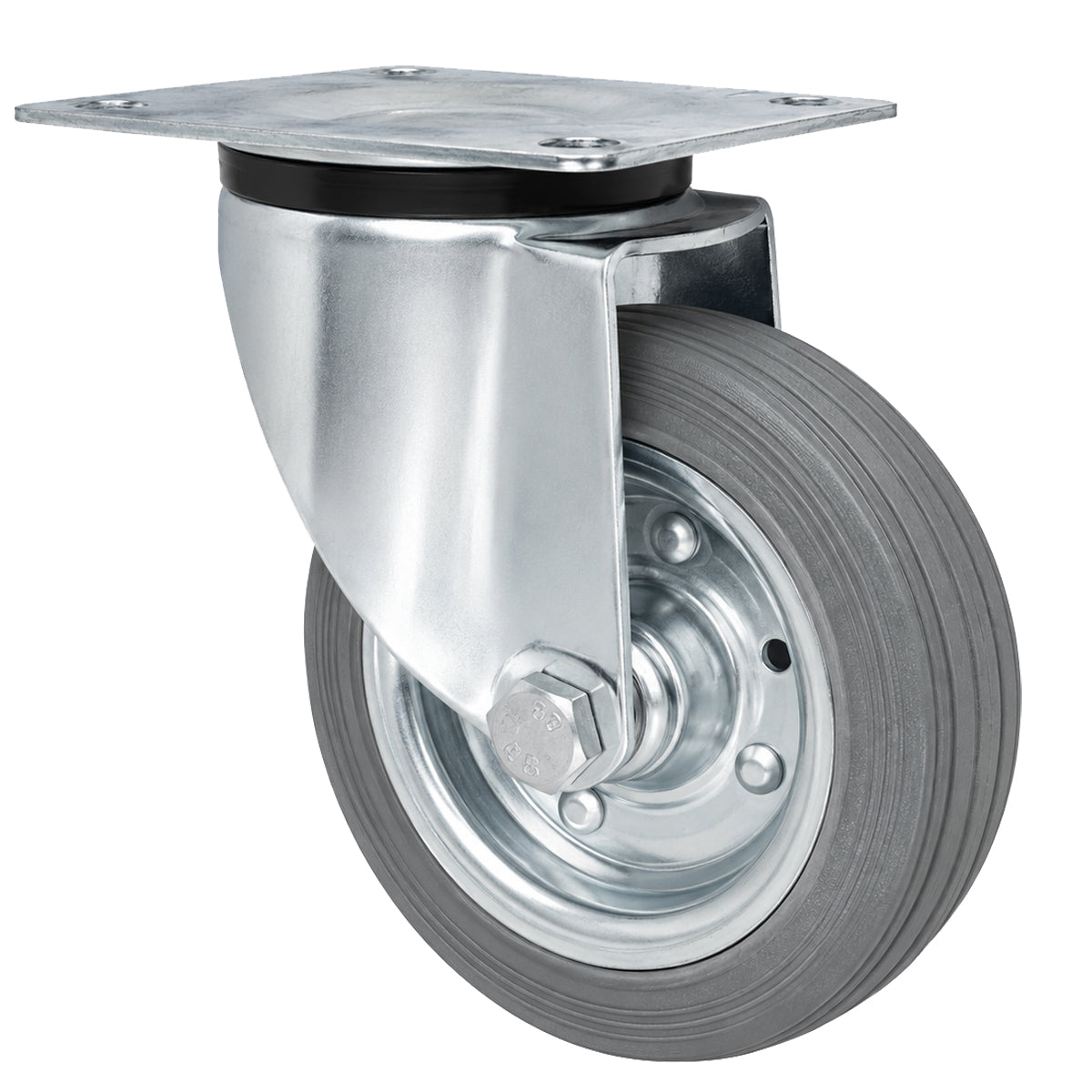 Metall-Gummiräder mit Befestigungsplatte Lenkrolle Ø140 mm mit Platte Code: 32S