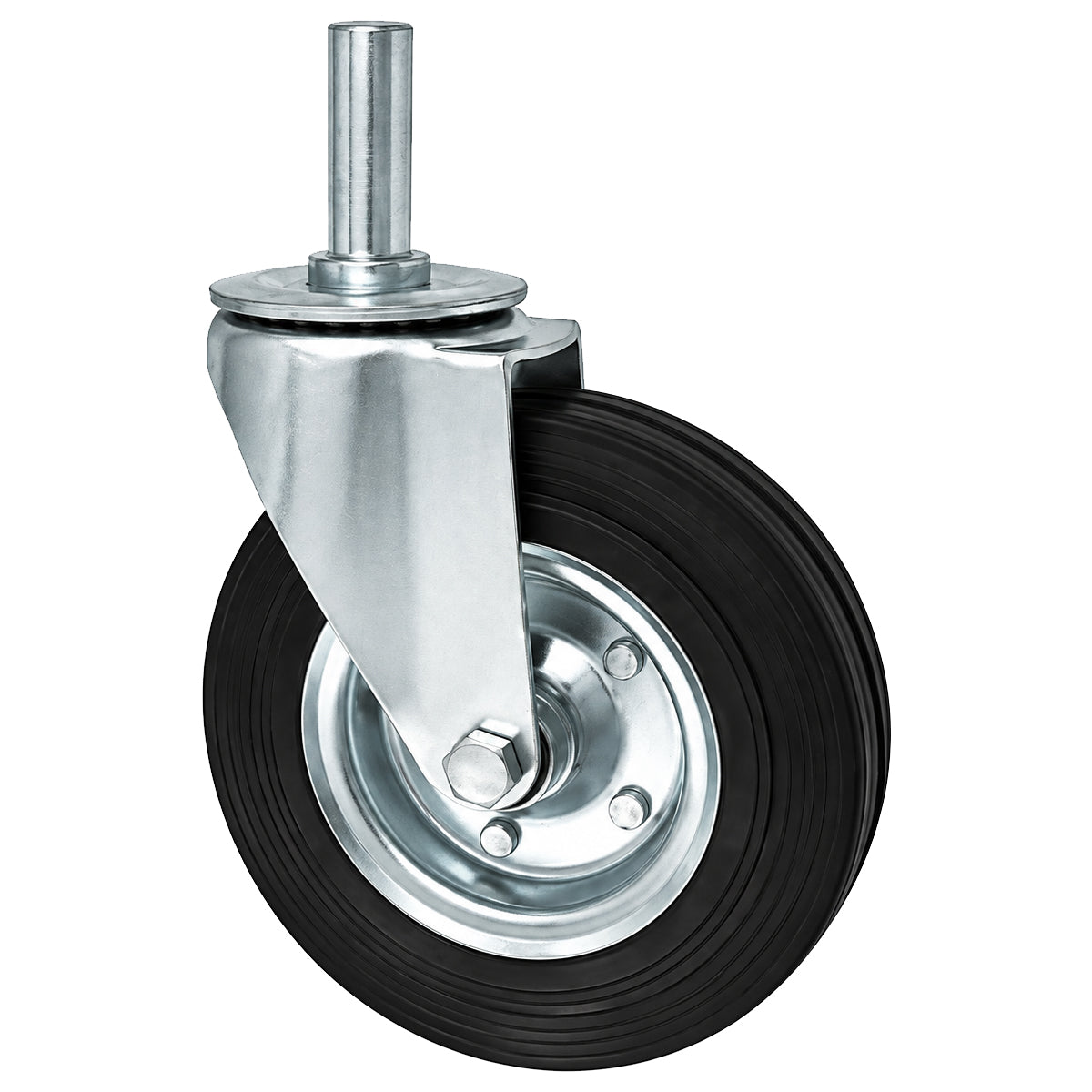 Metall-Gummiräder mit Befestigungsstift Lenkrollen  Ø200 mm Code: 64N*27