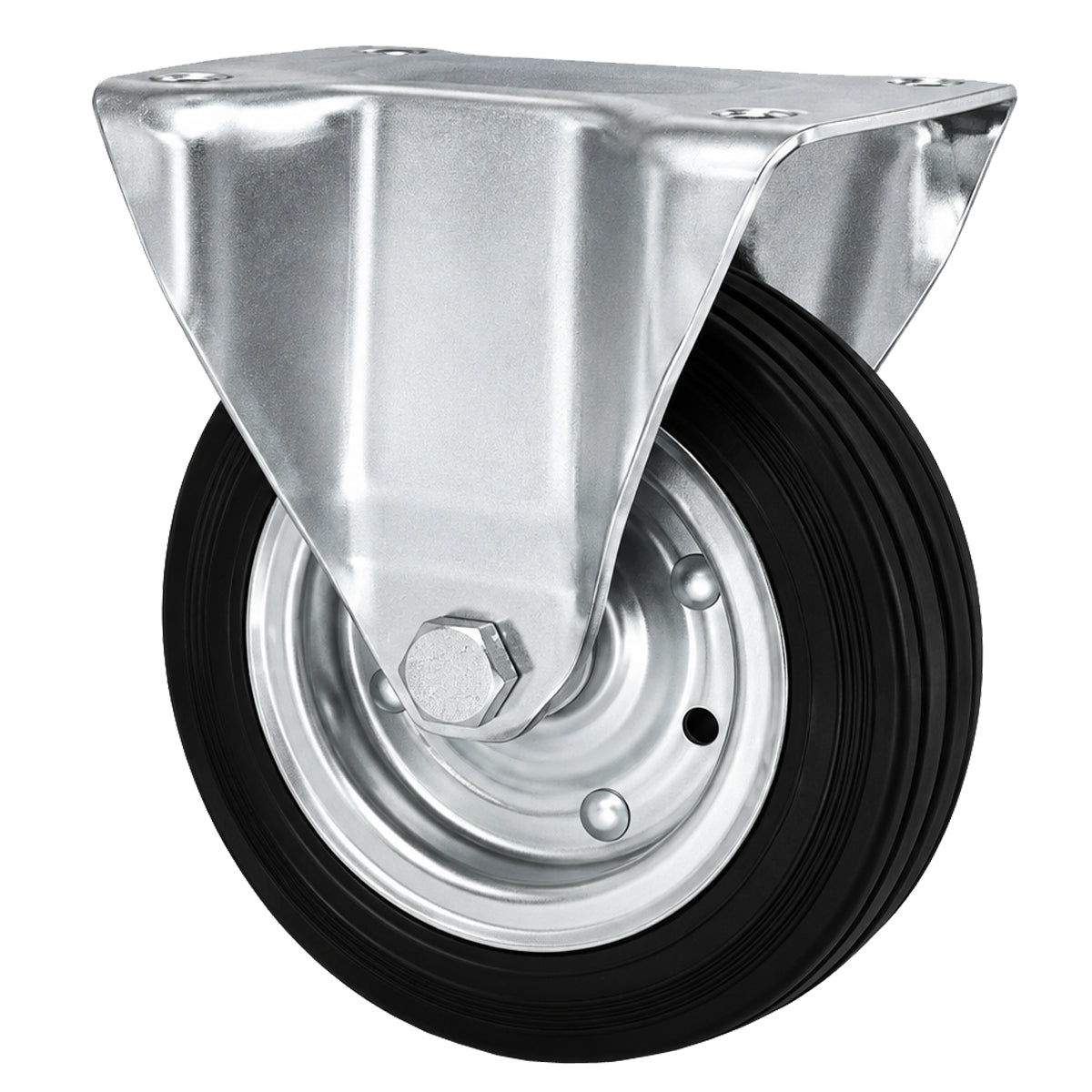Metall-Gummiräder mit Platte Bockrolle Ø150 mm mit Platte Code: 73
