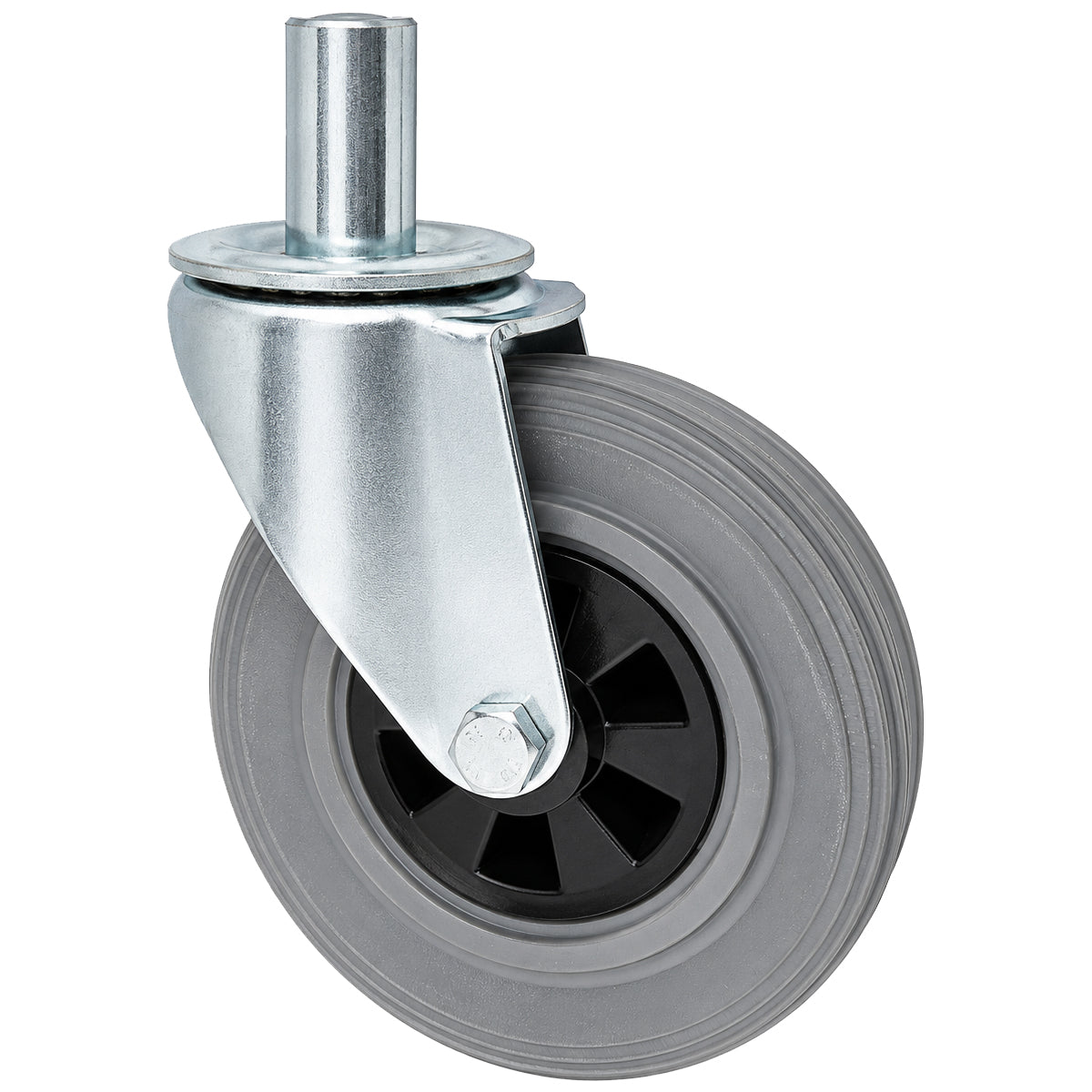 Kunststoff-Gummiräder mit Befestigungsstift Lenkrollen Ø180 mm Code: 54TS*32