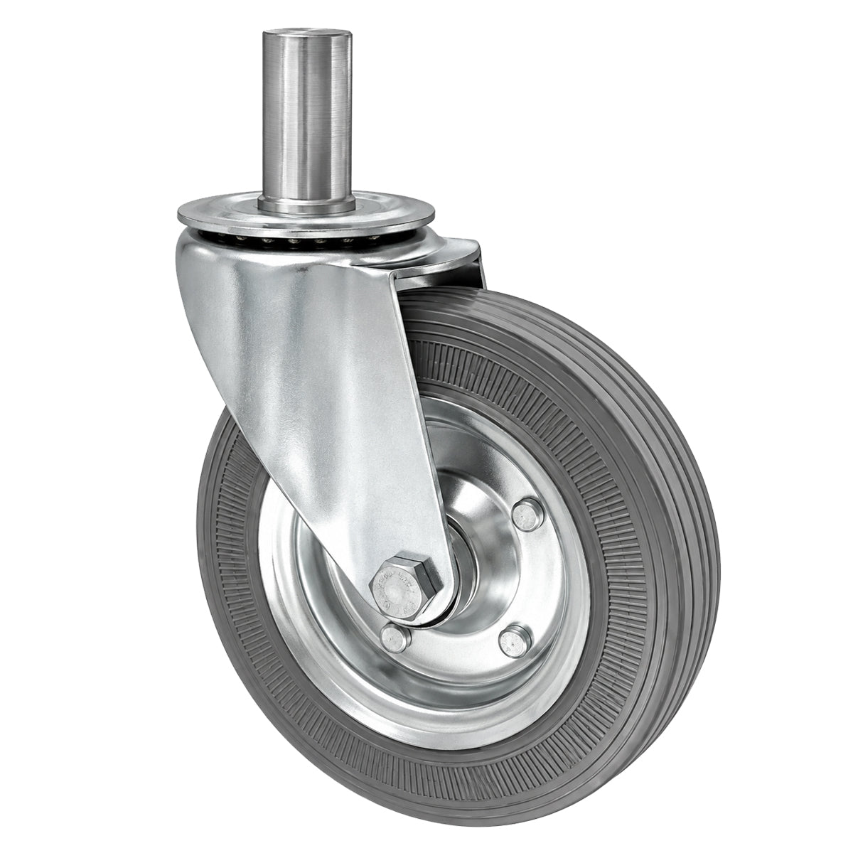 Metall-Gummiräder mit Befestigungsstift Lenkrollen  Ø180 mm Code: 54NS*32