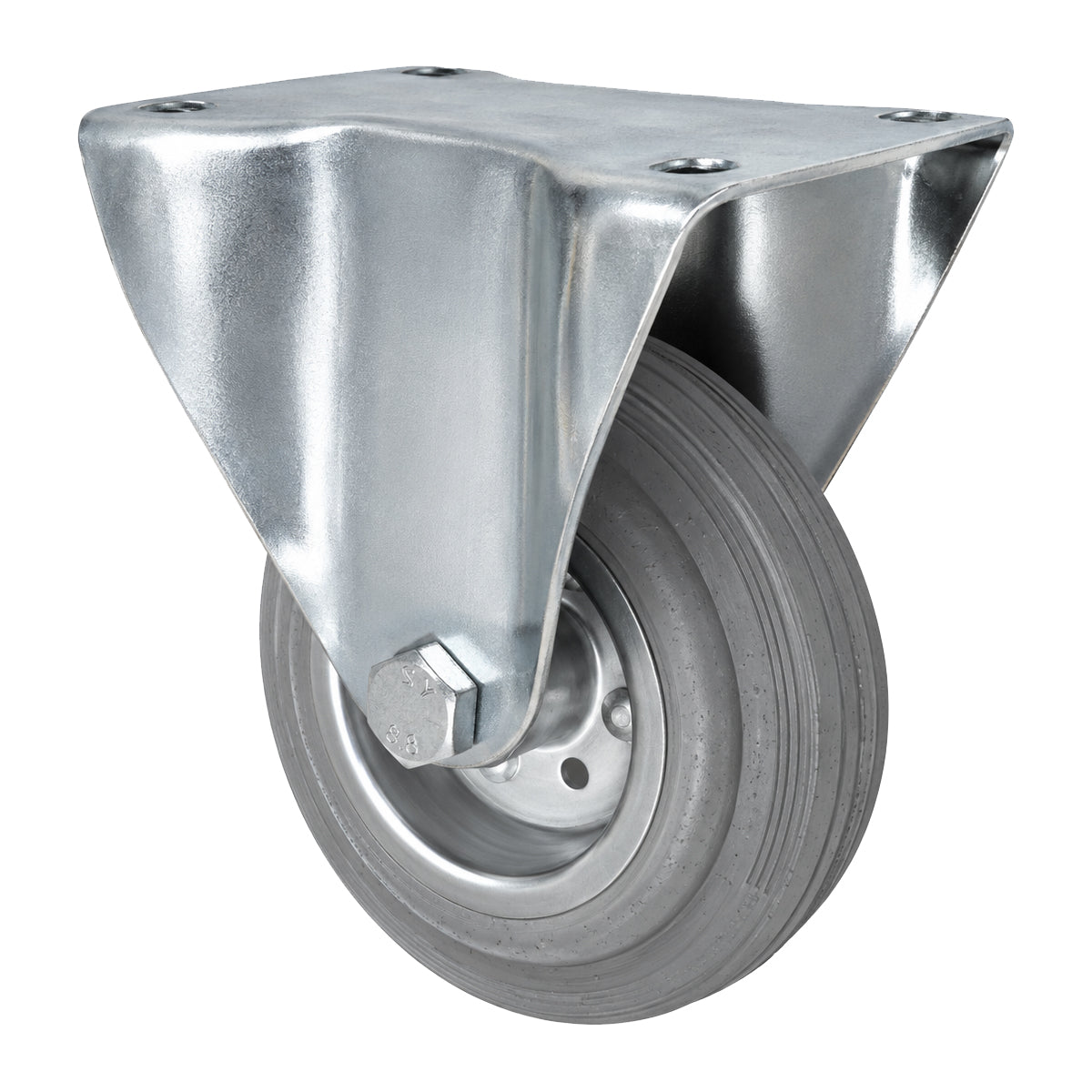 Metall-Gummiräder mit Platte Bockrolle Ø125 mm mit Platte Code: 23S
