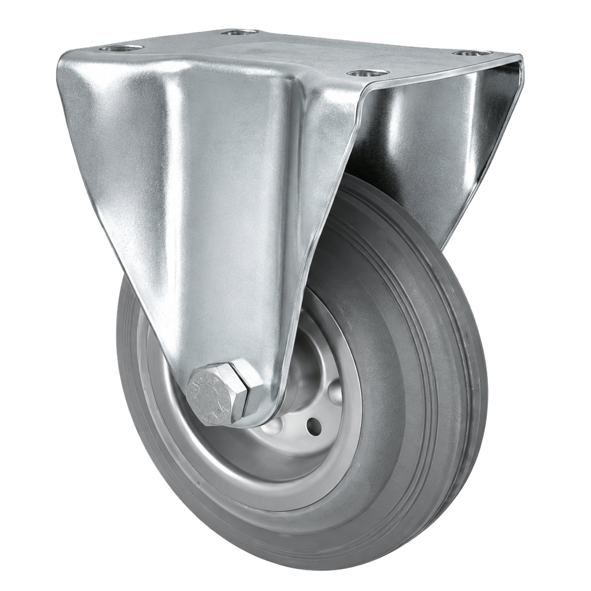Metall-Gummiräder mit Platte Bockrolle Ø125 mm mit Platte Code: 23MS