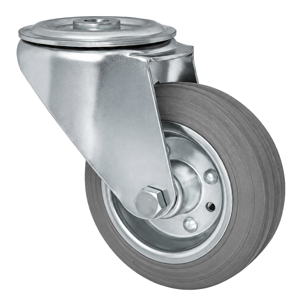 Metall-Gummiräder mit Befestigungsstift mit Zentralbohrung  Ø100 mm Code: 17S/10
