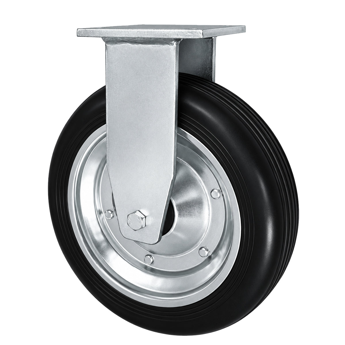 Metall-Gummiräder mit Platte Bockrolle Ø300 mm mit Platte Code: 1003D