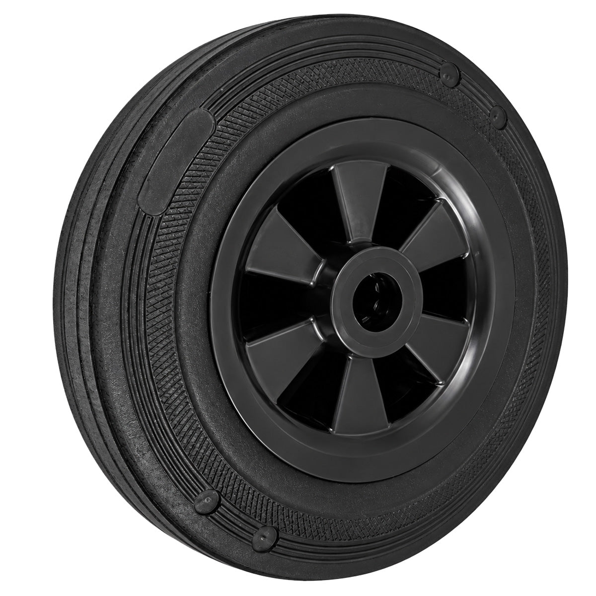 Vollgummi Rad Ø 200 mm mit Polypropylen-Felge Industrie Gummirad Code: 60T