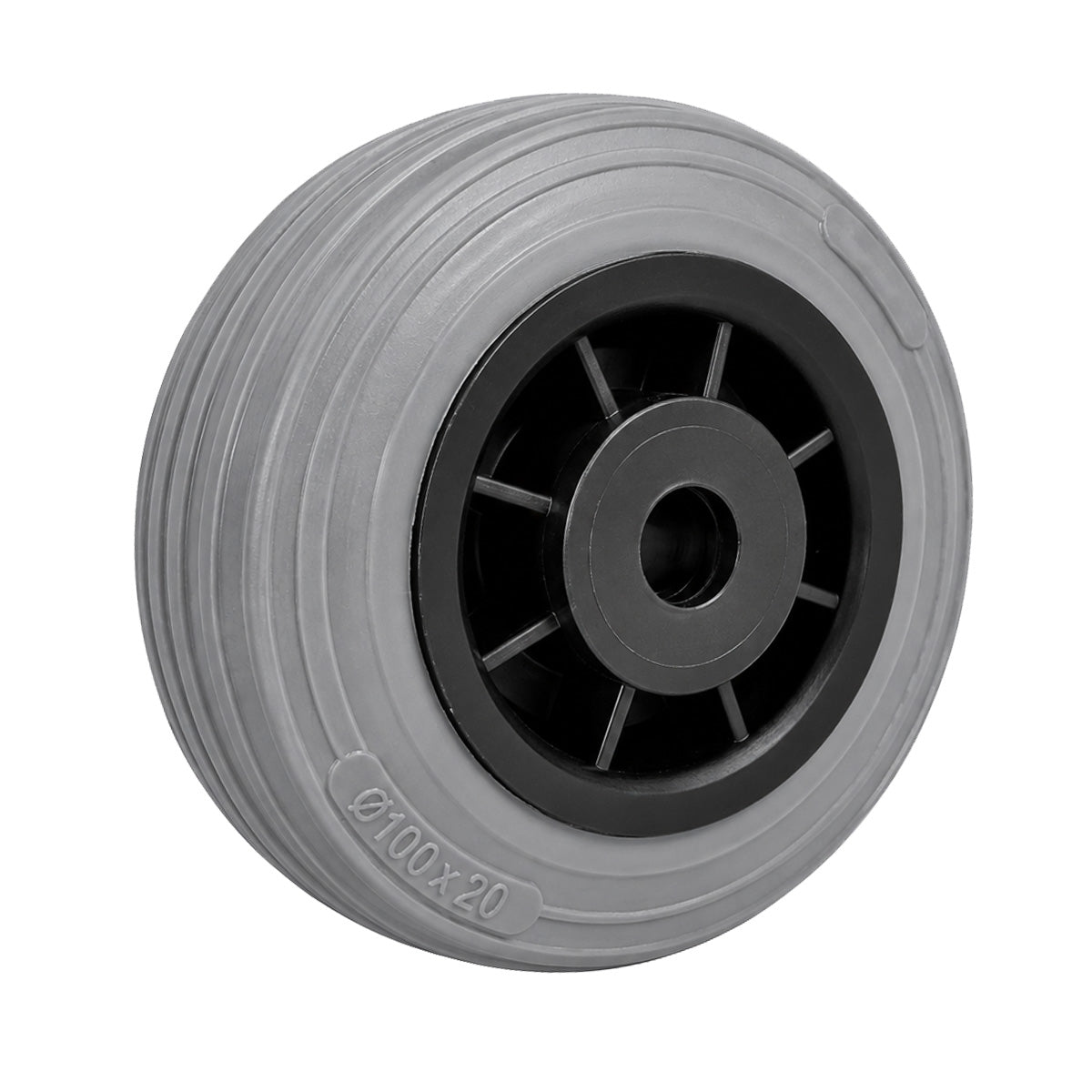 Vollgummi Rad Ø 100 mm mit Polypropylen-Felge Industrie Gummirad Code: 19TS