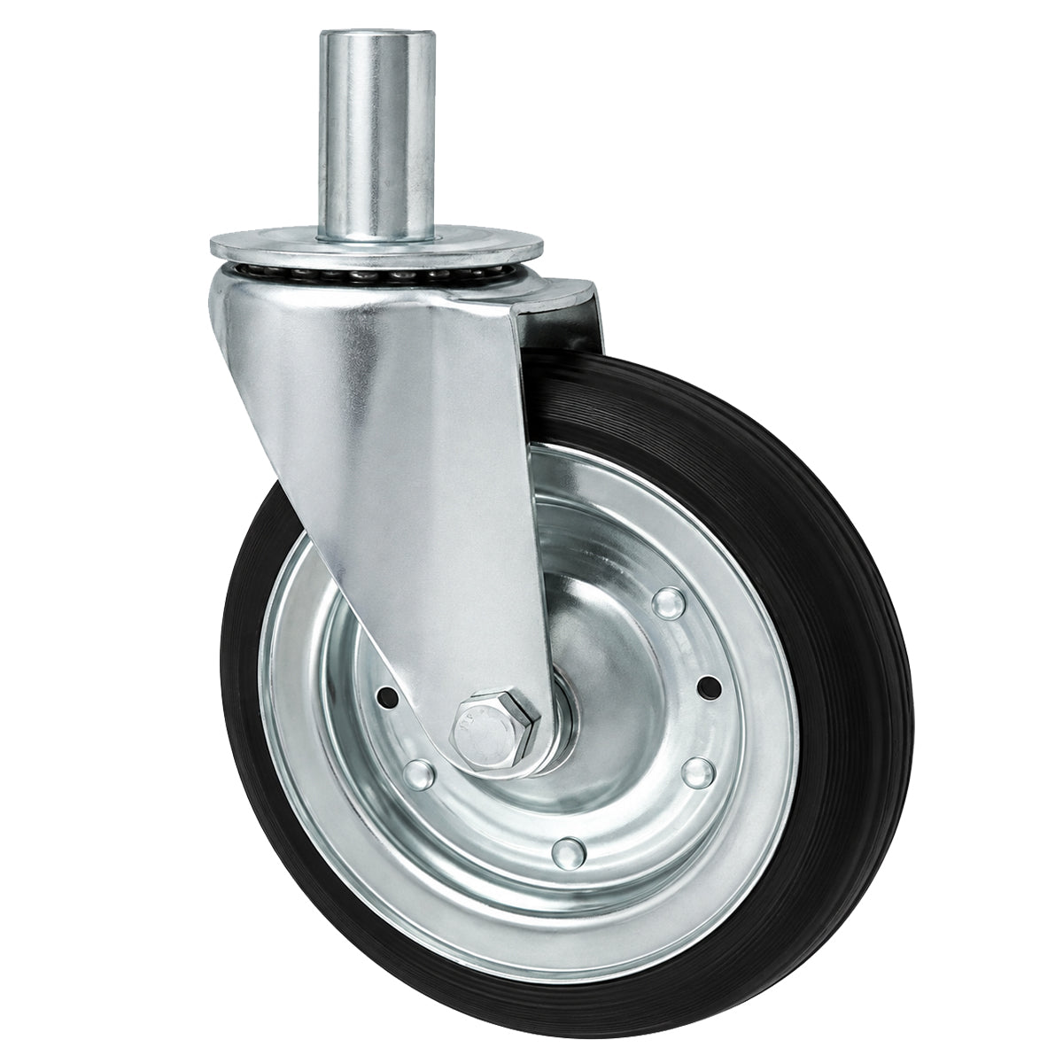 Metall-Gummiräder mit Befestigungsstift Lenkrollen  Ø200 mm Code: 64R*32