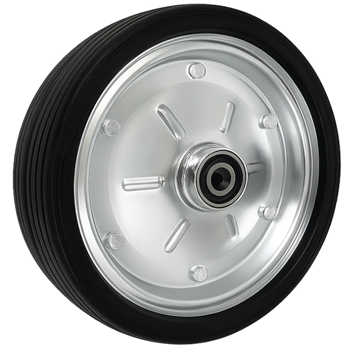 Ersatzrad Ø300 mm – Vollgummi Industrierad mit Kugellager für Transportwagen, Code: 100MNLL/20