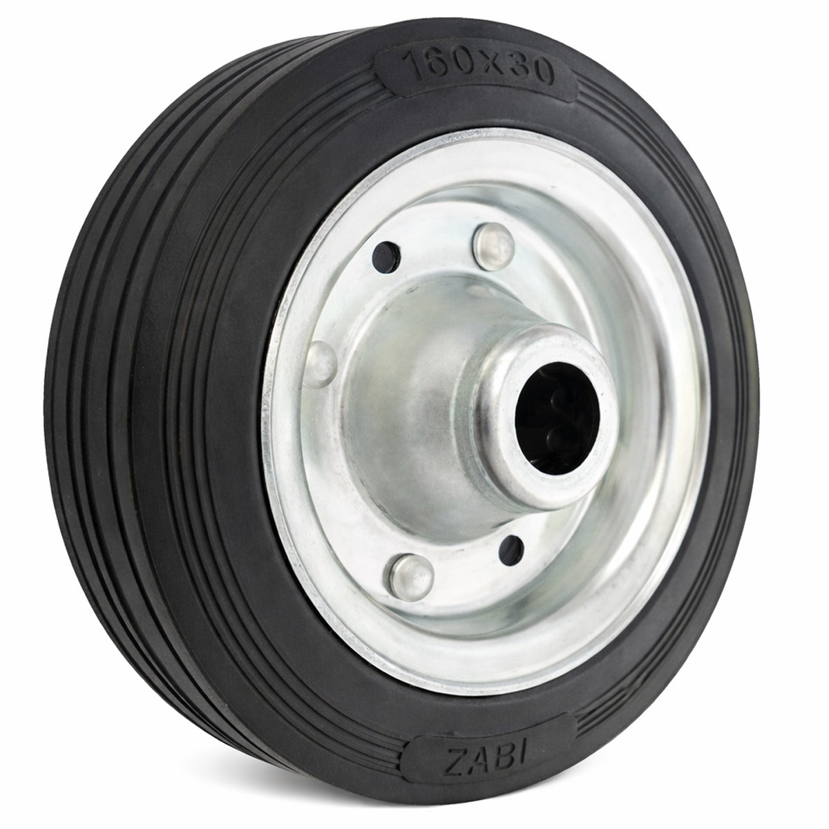 Ersatzrad Ø160 mm – Vollgummi Industrierad für Transportwagen, Code: 40