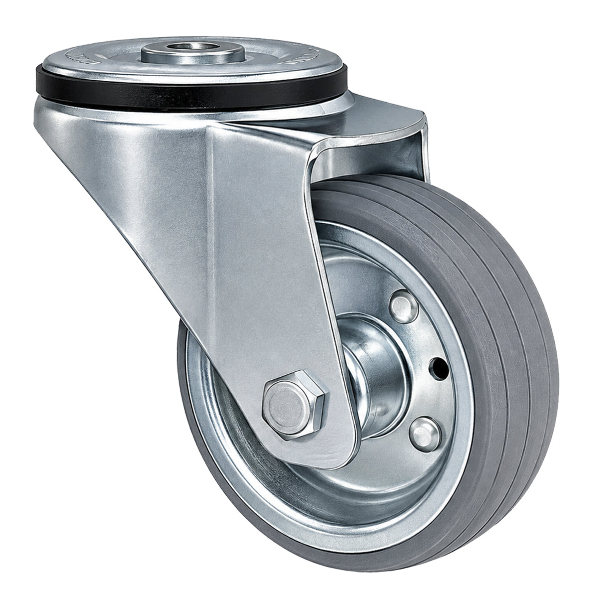 Metall-Gummiräder mit Befestigungsstift mit Zentralbohrung  Ø80 mm Code: 8S