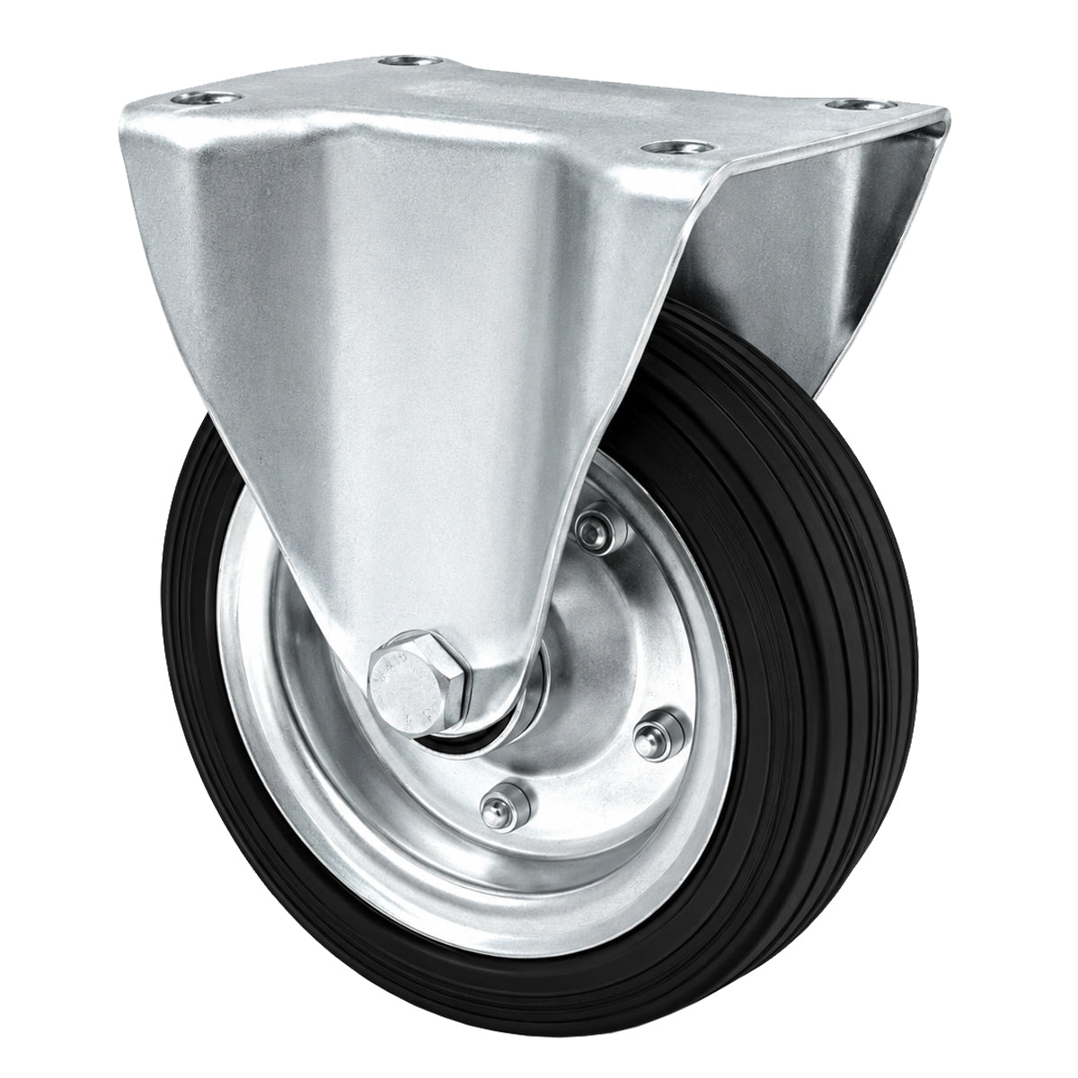 Metall-Gummiräder mit Platte Bockrolle Ø160 mm mit Platte Code: 43N