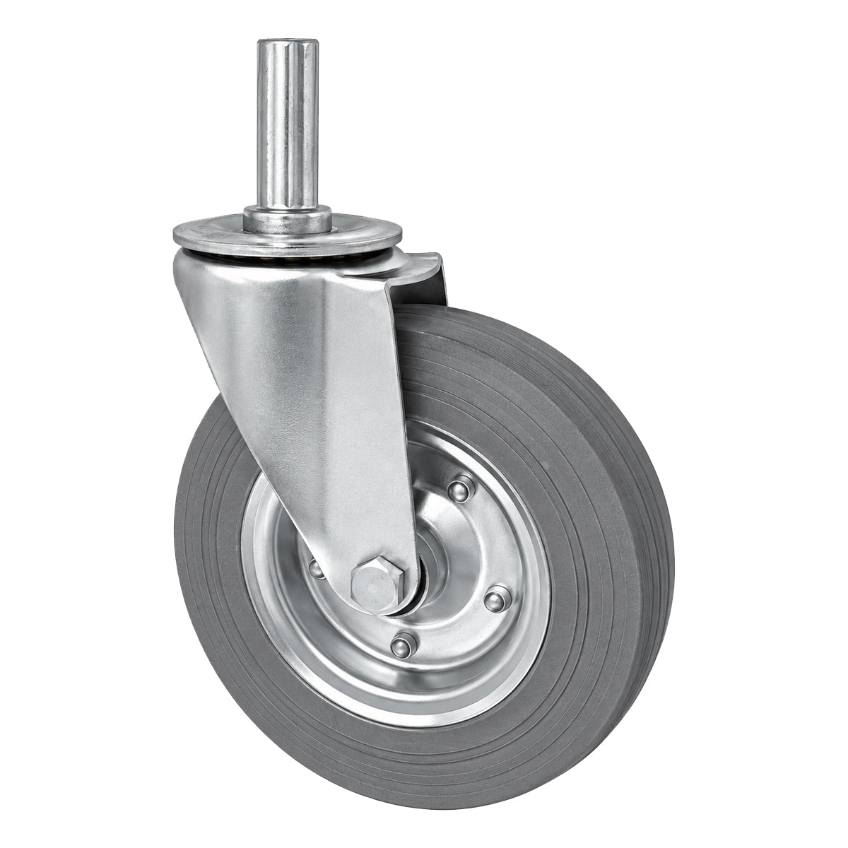 Metall-Gummiräder mit Befestigungsstift Lenkrollen  Ø200 mm Code: 64NS*27