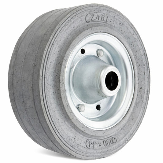 Ersatzrad Ø180 mm – Graues, nicht abfärbendes Vollgummi Industrierad für Transportwagen, Code: 50S