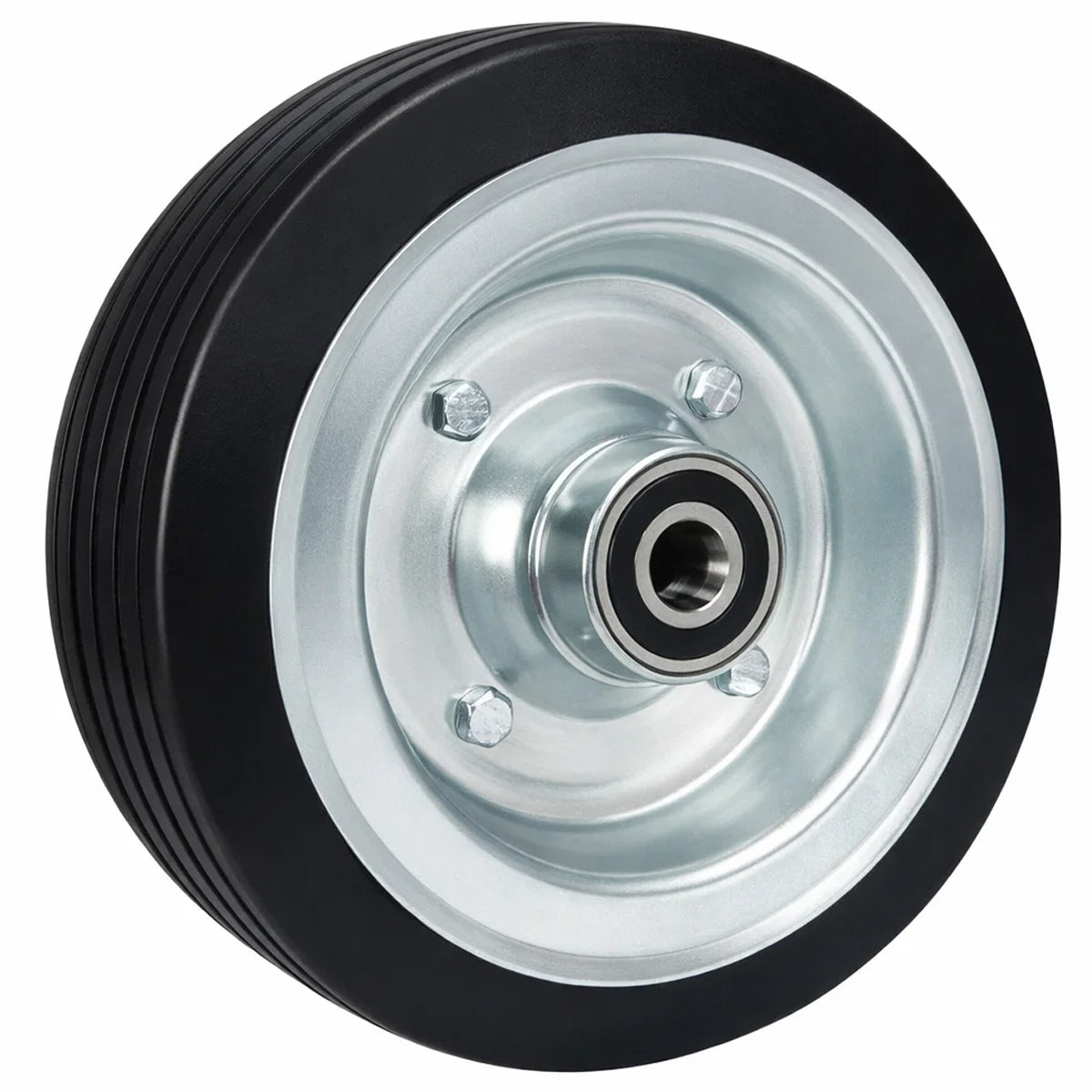 Ersatzrad Ø250 mm – Vollgummi Industrierad mit Kugellager für Transportwagen, Code: 90MNNLL