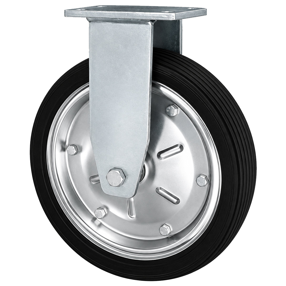 Metall-Gummiräder mit Platte Bockrolle Ø300 mm mit Platte Code: 1003MND