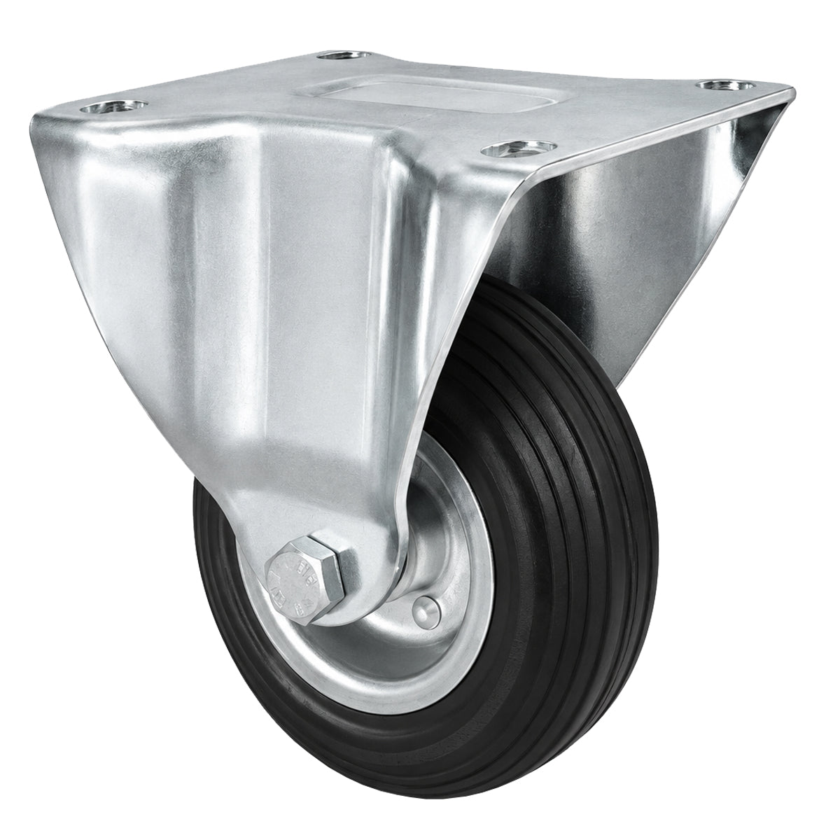 Metall-Gummiräder mit Platte Bockrolle Ø125 mm mit Platte Code: 23