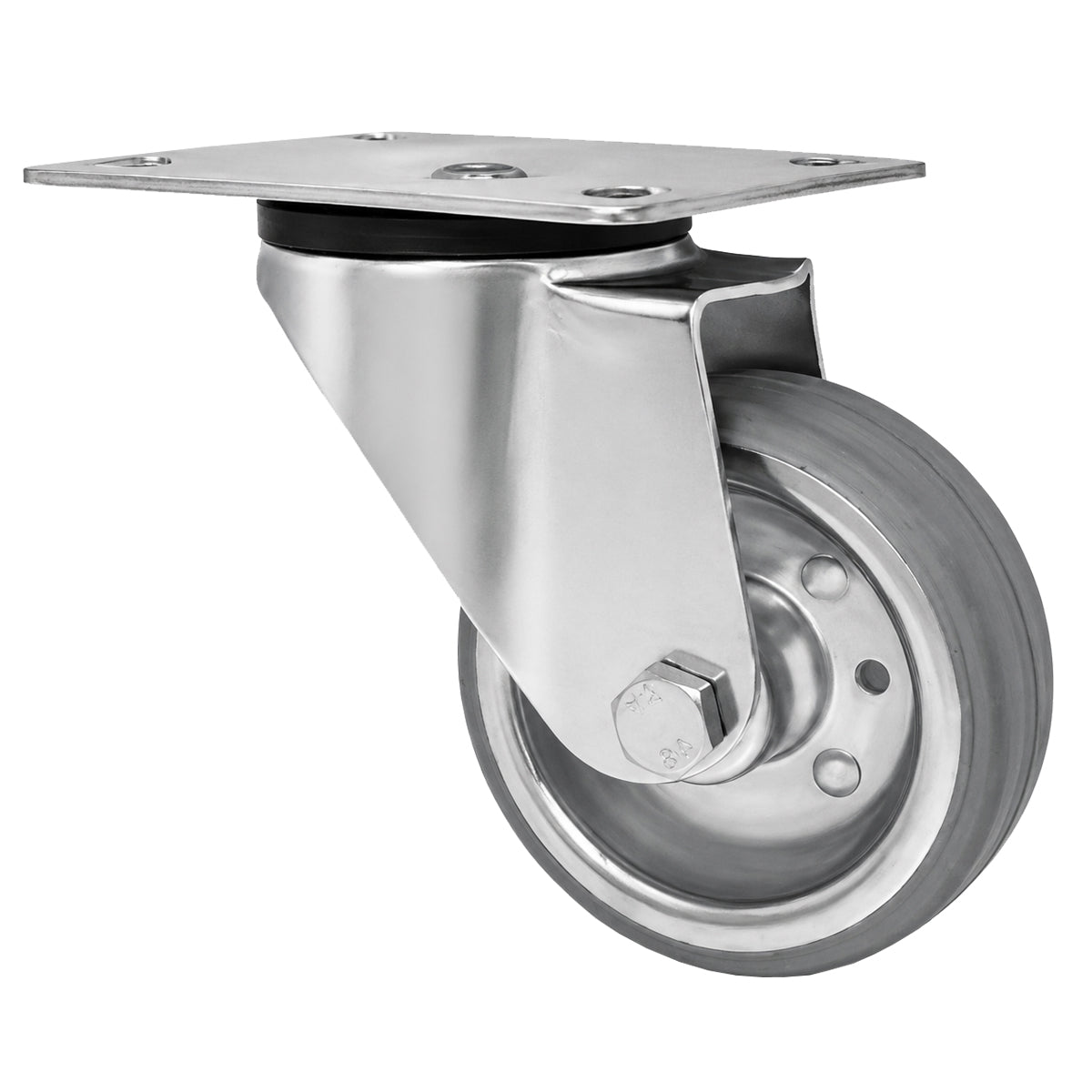 Metall-Gummiräder mit Befestigungsplatte Lenkrolle Ø80 mm mit Platte Code: 3LS