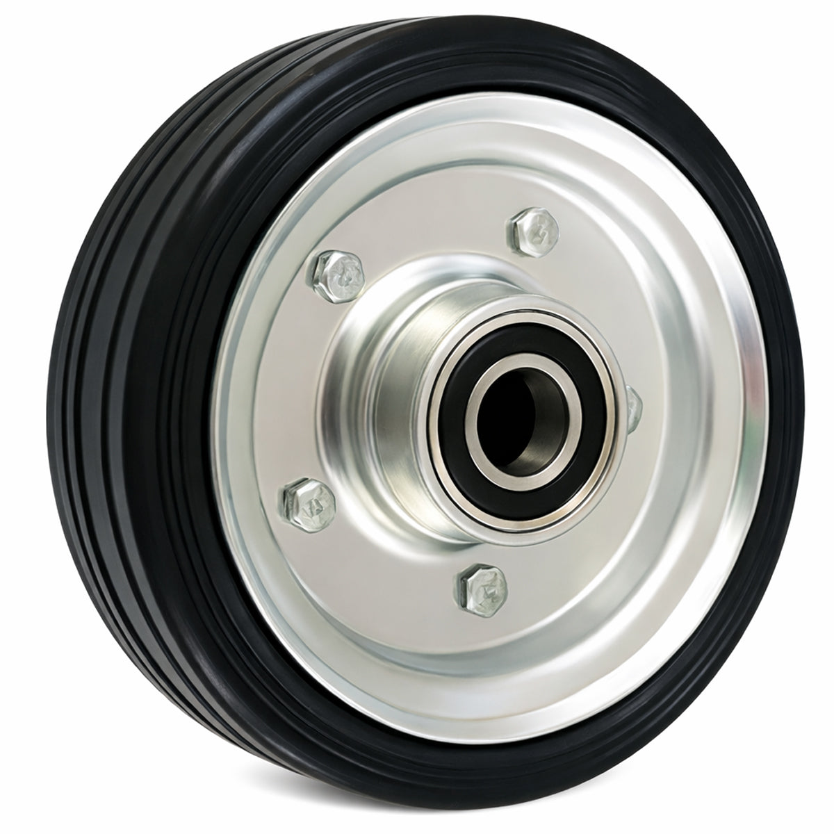 Ersatzrad Ø160 mm – Vollgummi Industrierad mit Kugellager für Transportwagen, Code: 40NLL