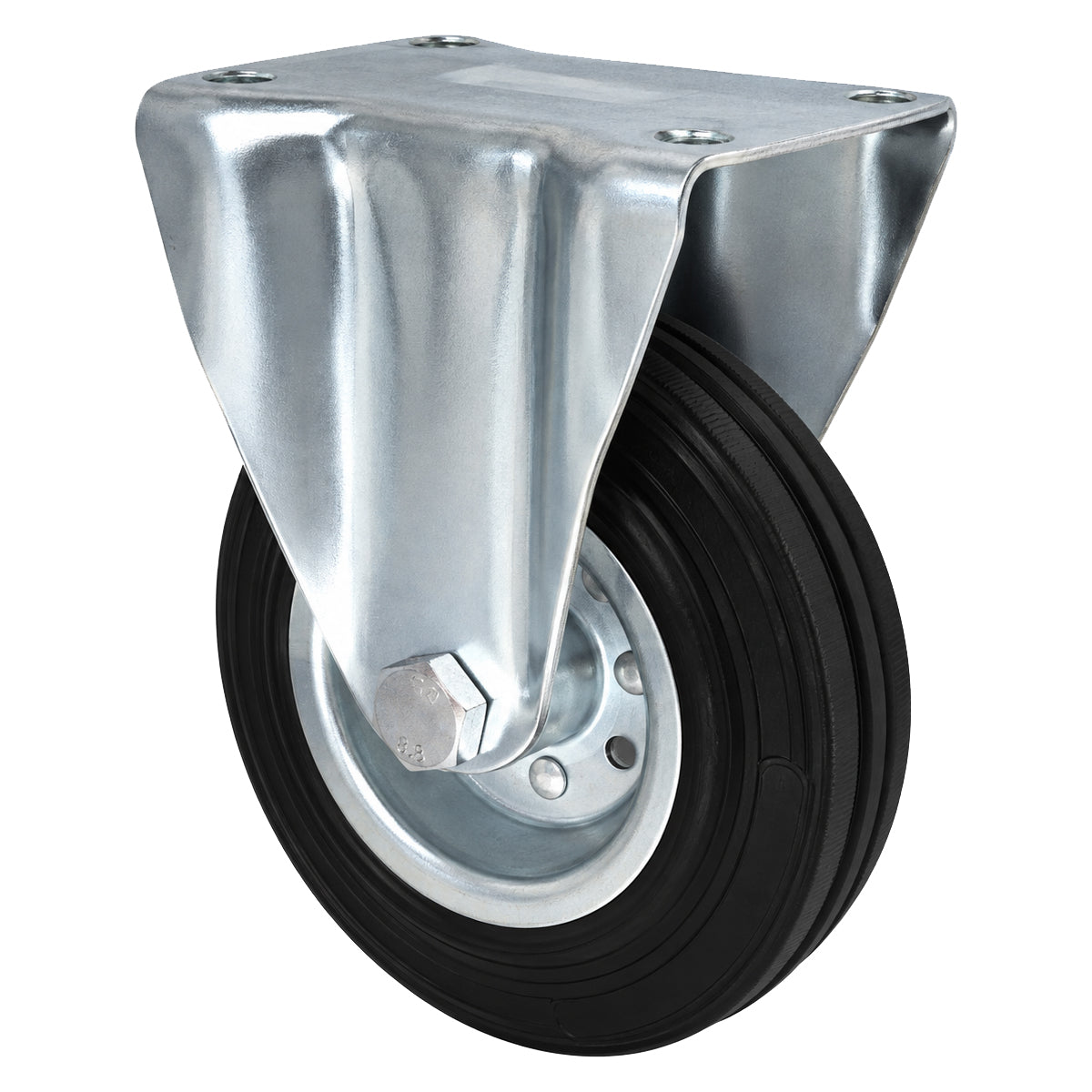 Metall-Gummiräder mit Platte Bockrolle Ø125 mm mit Platte Code: 23M