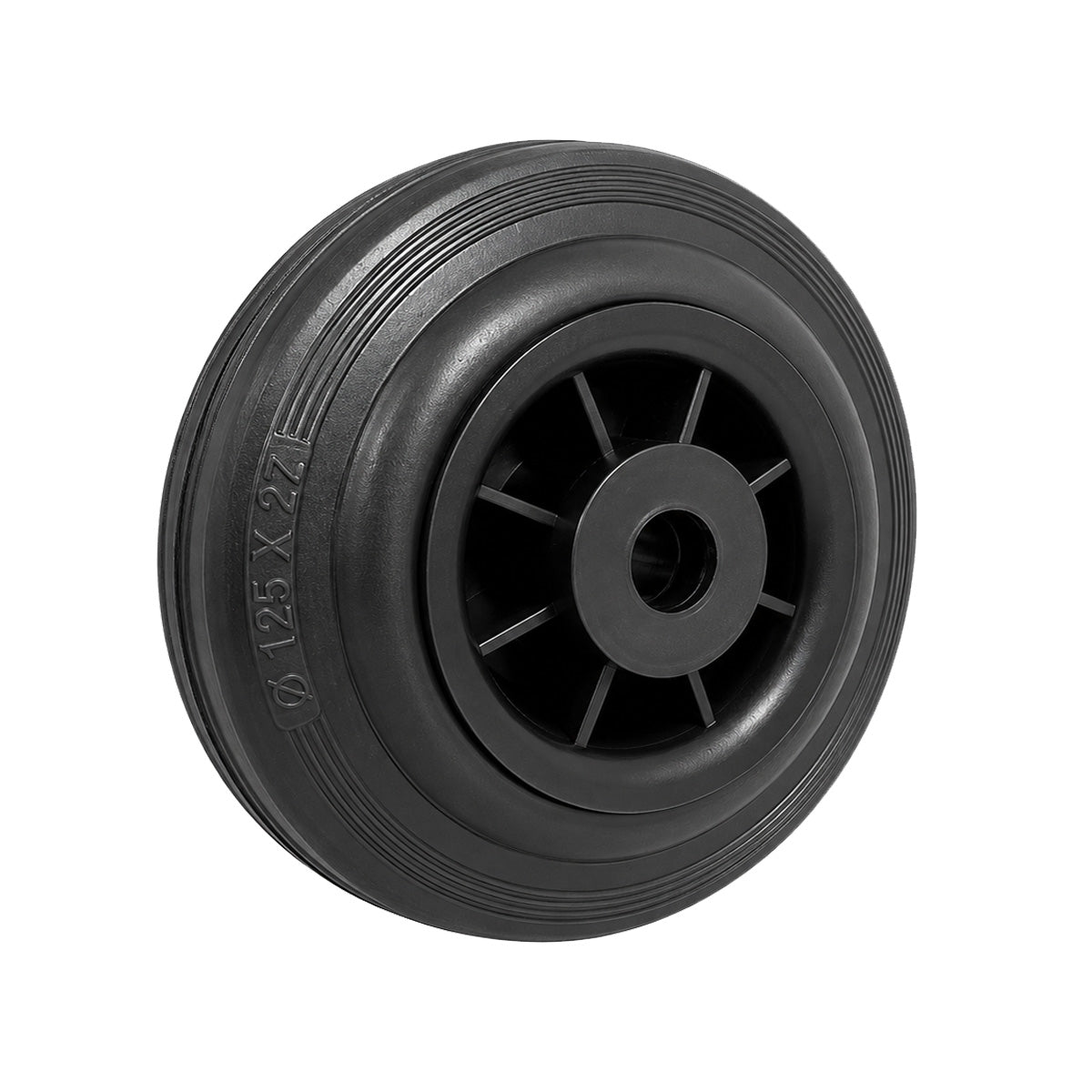 Vollgummi Rad Ø 125 mm mit Polypropylen-Felge Industrie Gummirad Code: 29T