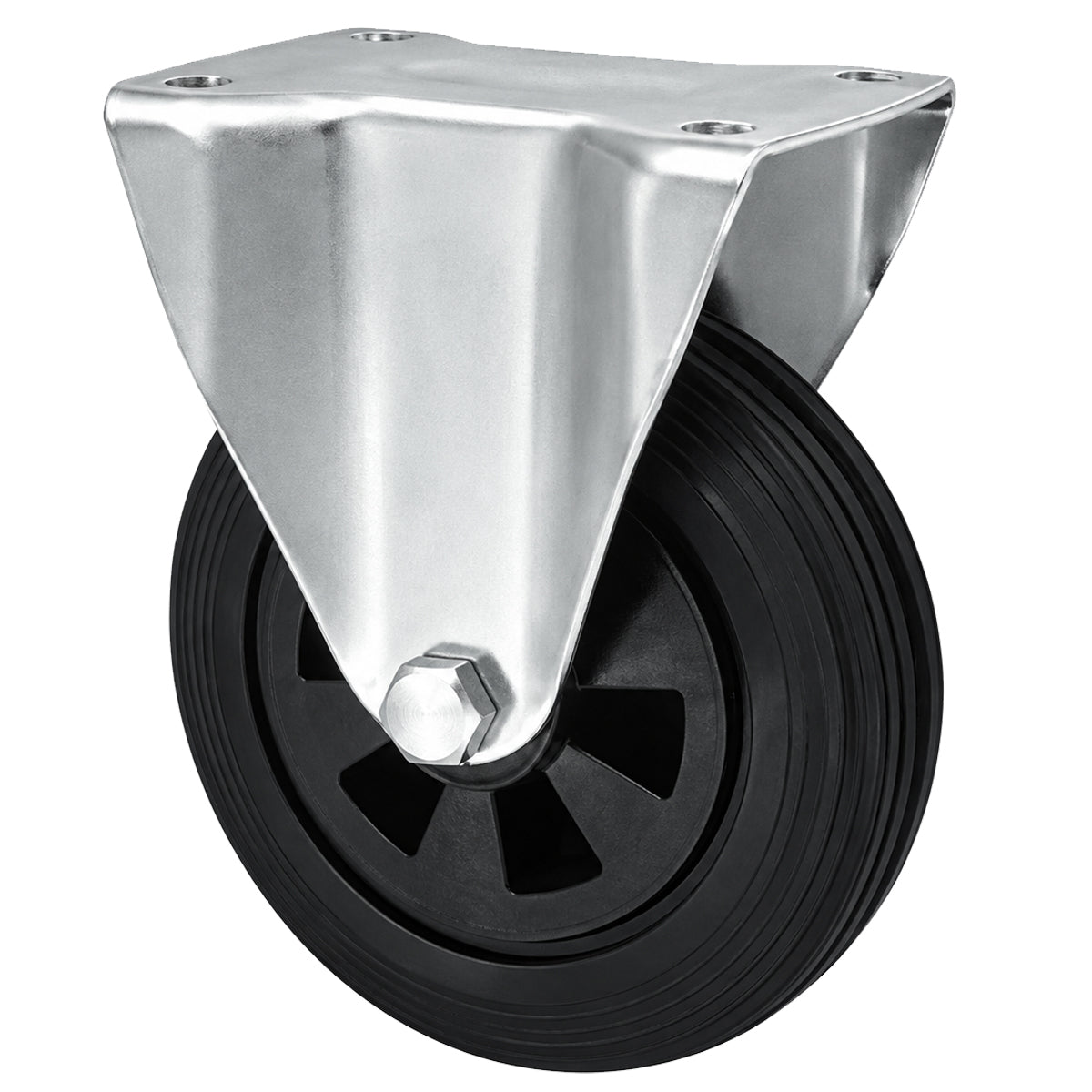Kunststoff-Gummiräder in Bockrollengehäusen Lenkrolle Ø160 mm mit Platte Code: 43T9