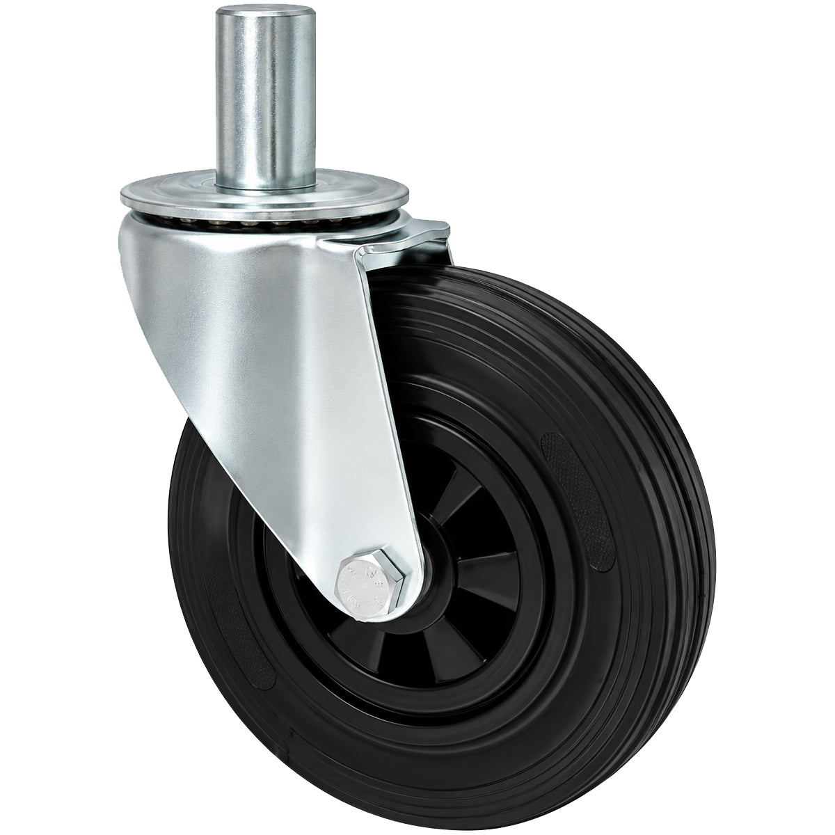 Kunststoff-Gummiräder mit Befestigungsstift Lenkrollen Ø180 mm Code: 54T*32