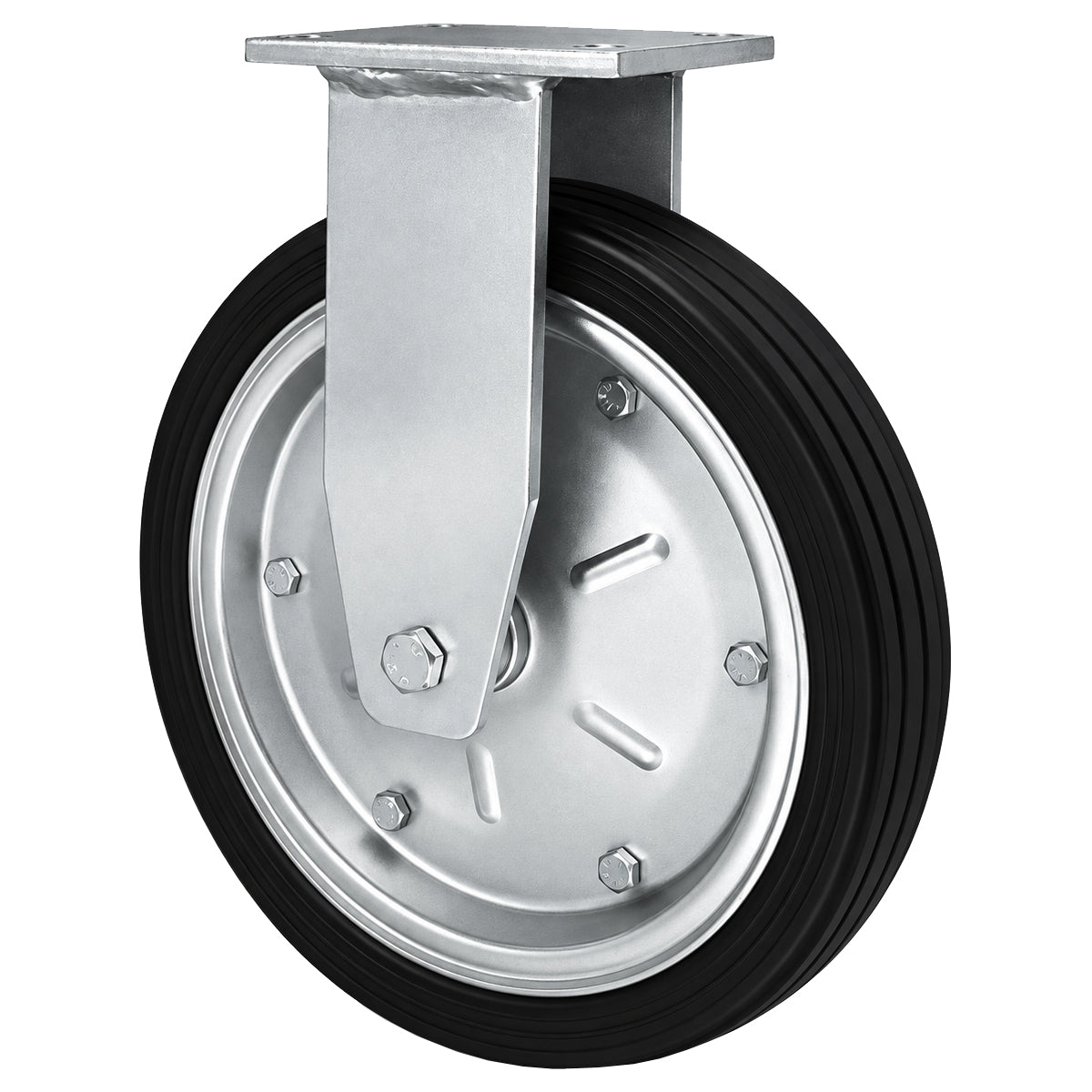Metall-Gummiräder mit Platte Bockrolle Ø300 mm mit Platte Code: 1003MD