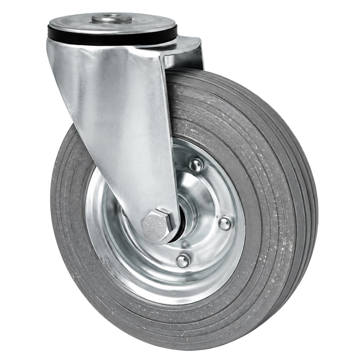 Metall-Gummiräder mit Befestigungsstift mit Zentralbohrung  Ø200 mm Code: 67NS