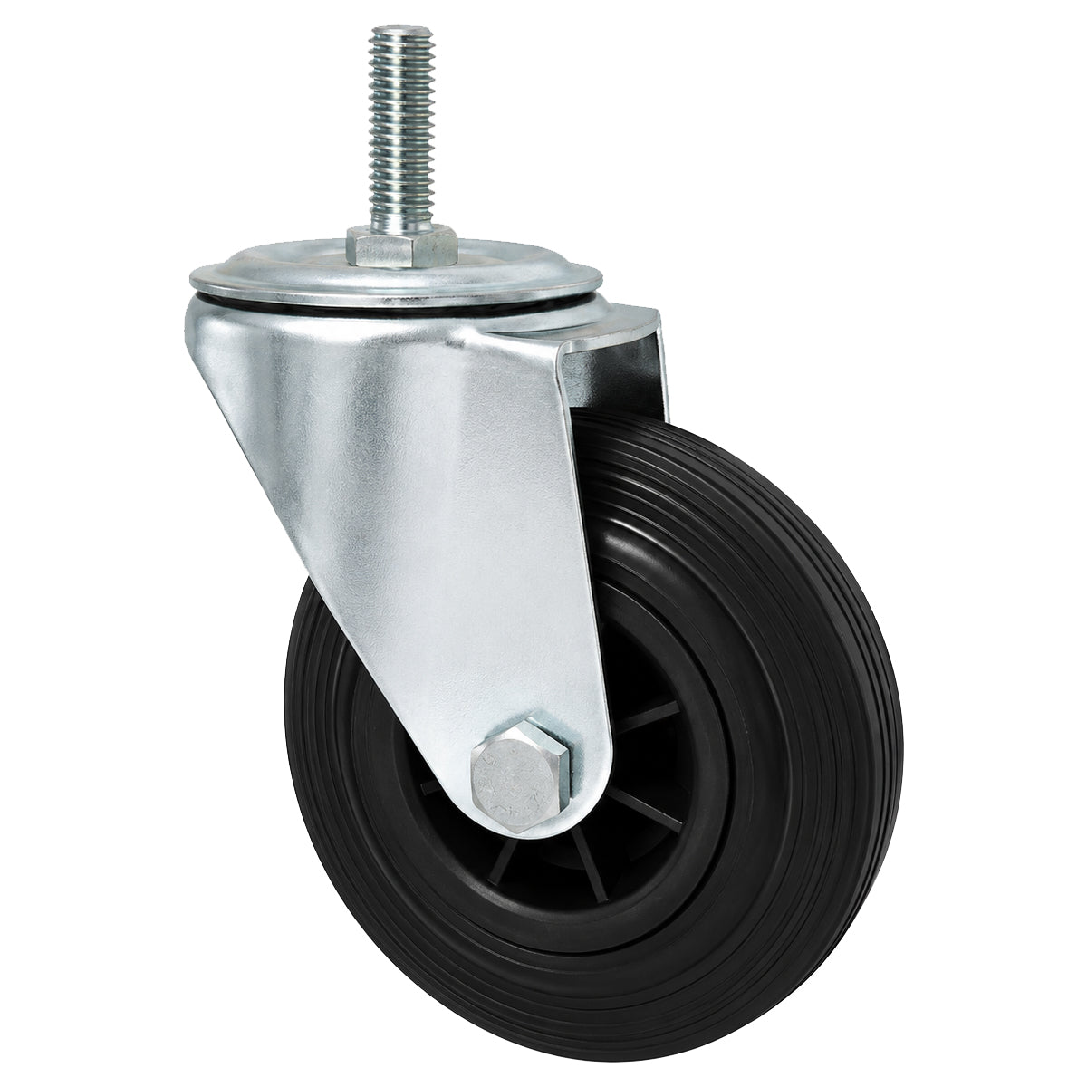 Kunststoff-Gummiräder mit Befestigungsstift Lenkrollen Ø125 mm Code: 24MT*M12