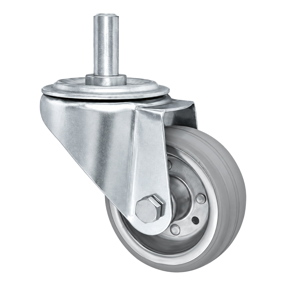 Metall-Gummiräder mit Befestigungsstift Lenkrollen Lenkrollen Ø80 mm Code: 5S*15