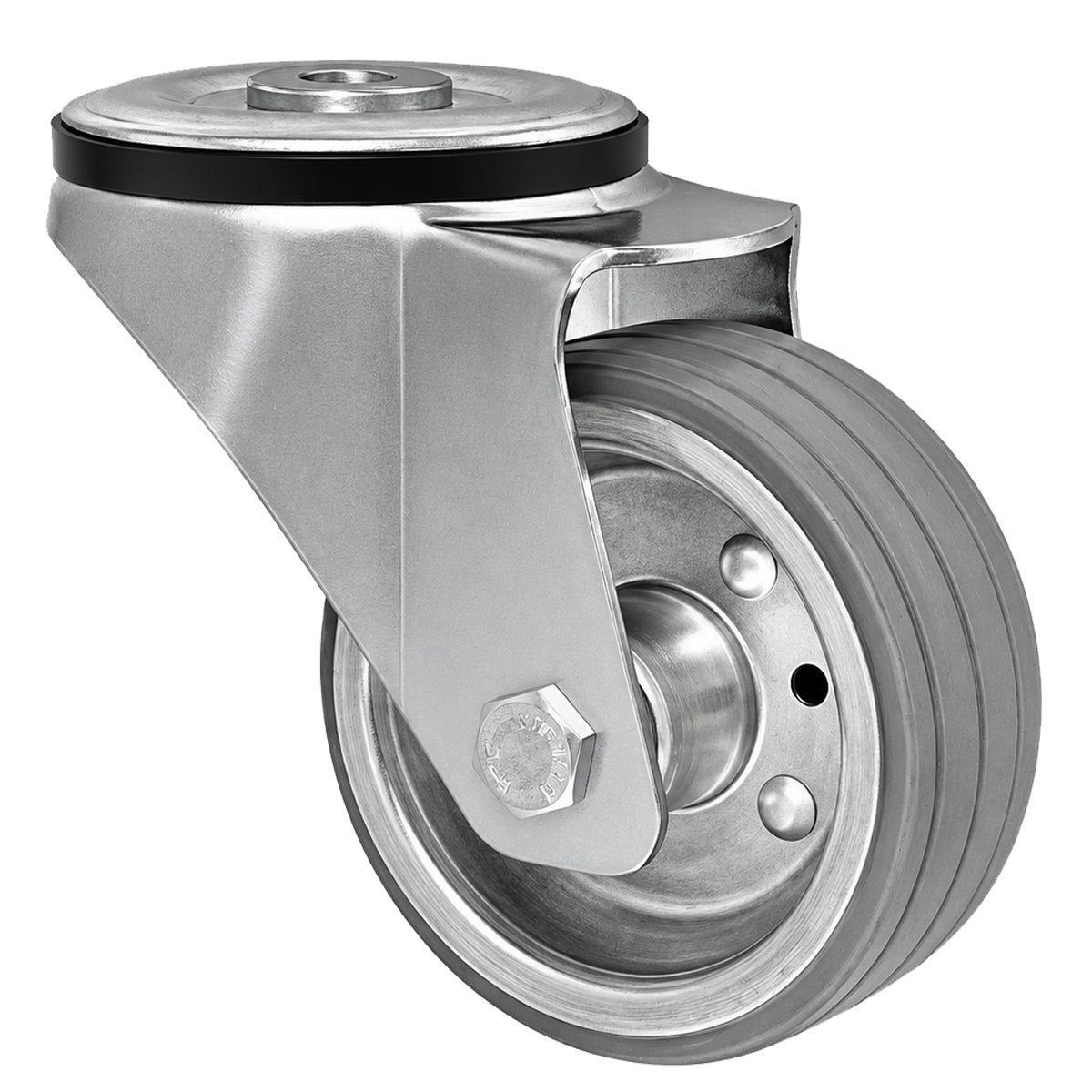 Metall-Gummiräder mit Befestigungsstift mit Zentralbohrung  Ø80 mm Code: 8S/10