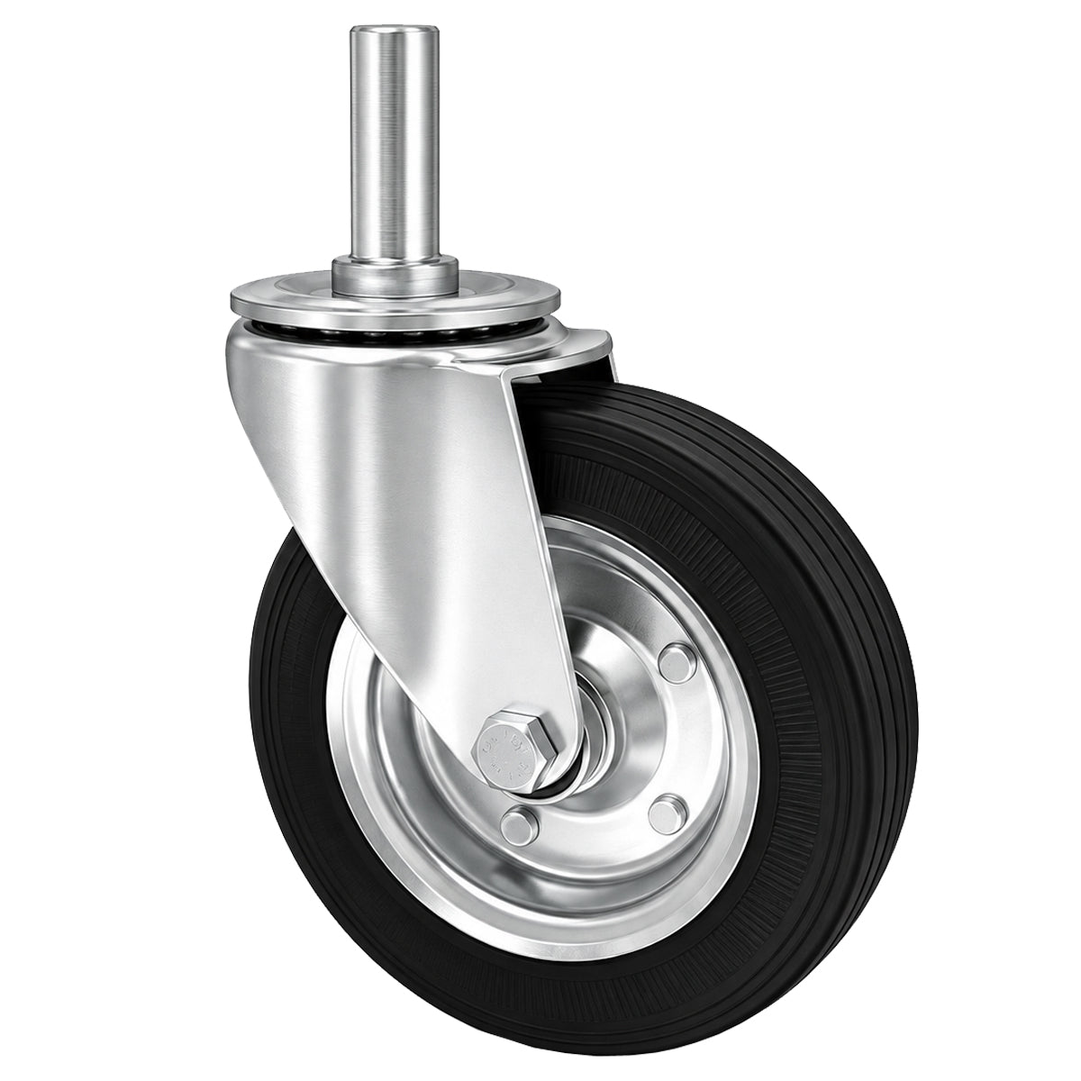 Metall-Gummiräder mit Befestigungsstift Lenkrollen  Ø180 mm Code: 54N*28