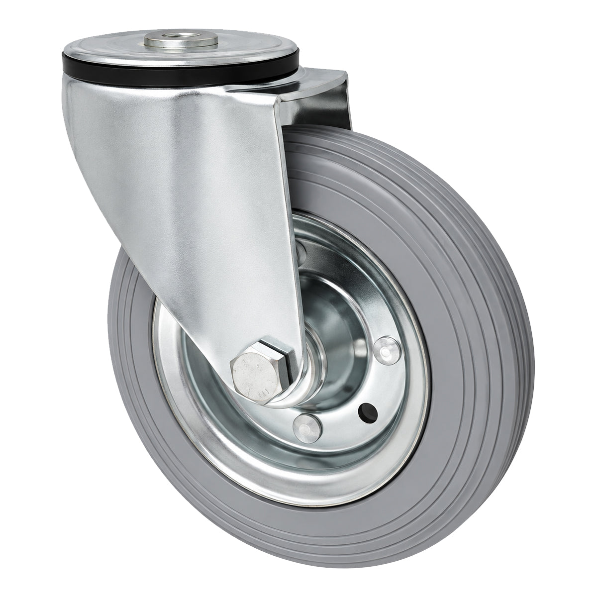Metall-Gummiräder mit Befestigungsstift mit Zentralbohrung  Ø160 mm Code: 47S