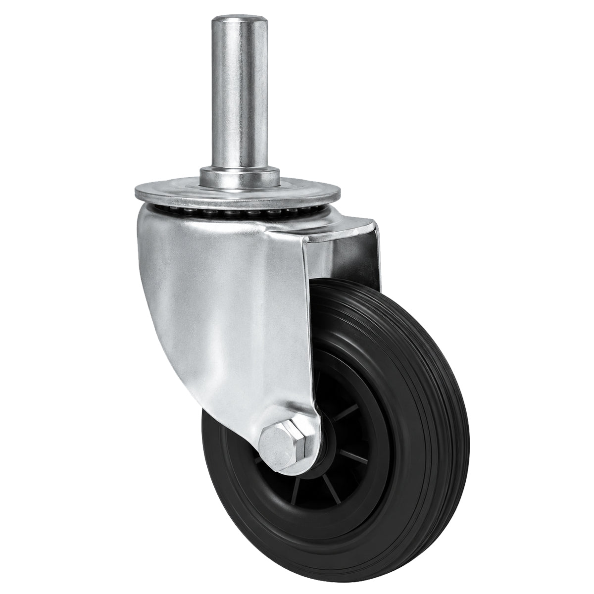 Kunststoff-Gummiräder mit Befestigungsstift Lenkrollen Ø125 mm Code: 24T*25