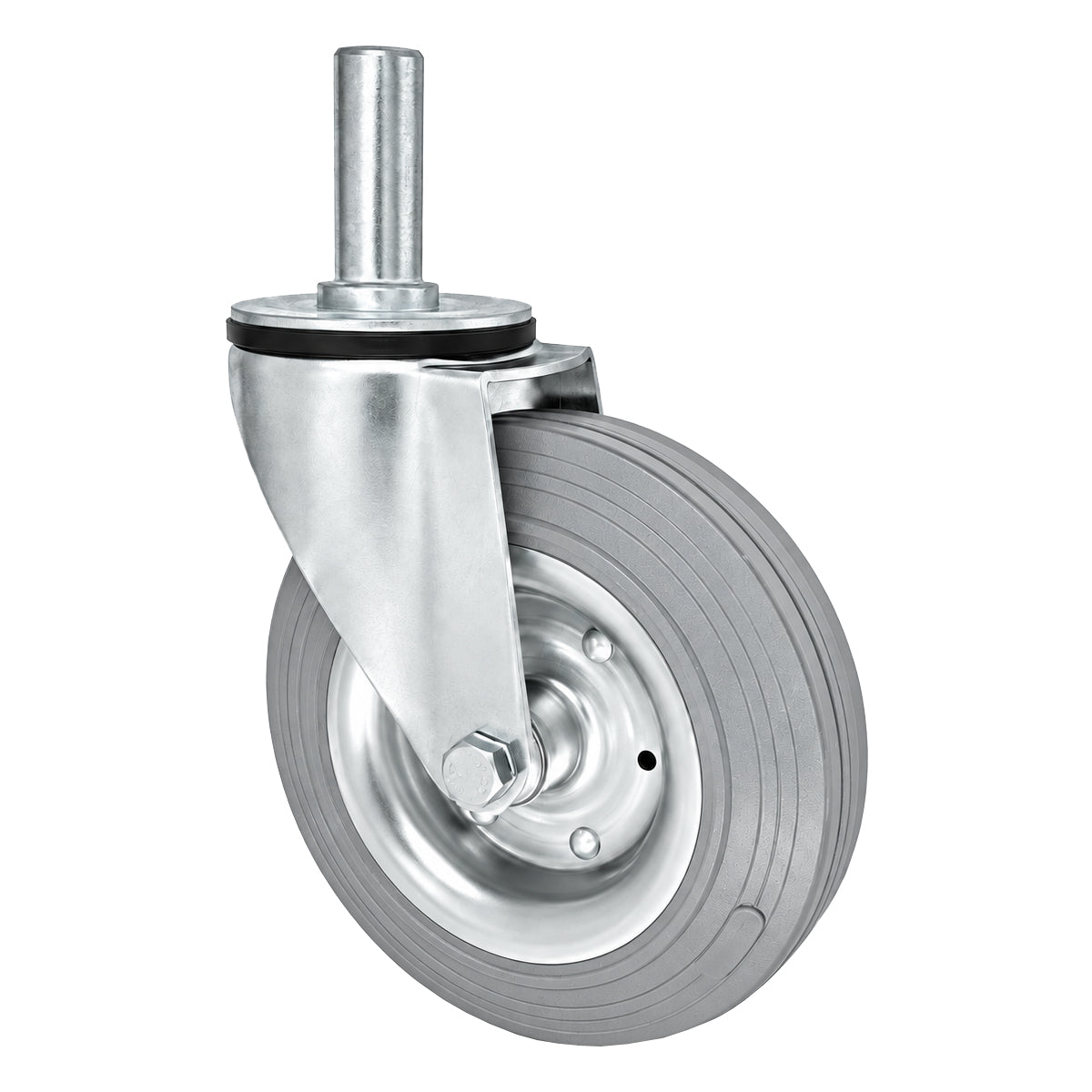 Metall-Gummiräder mit Befestigungsstift Lenkrollen  Ø200 mm Code: 64S*28