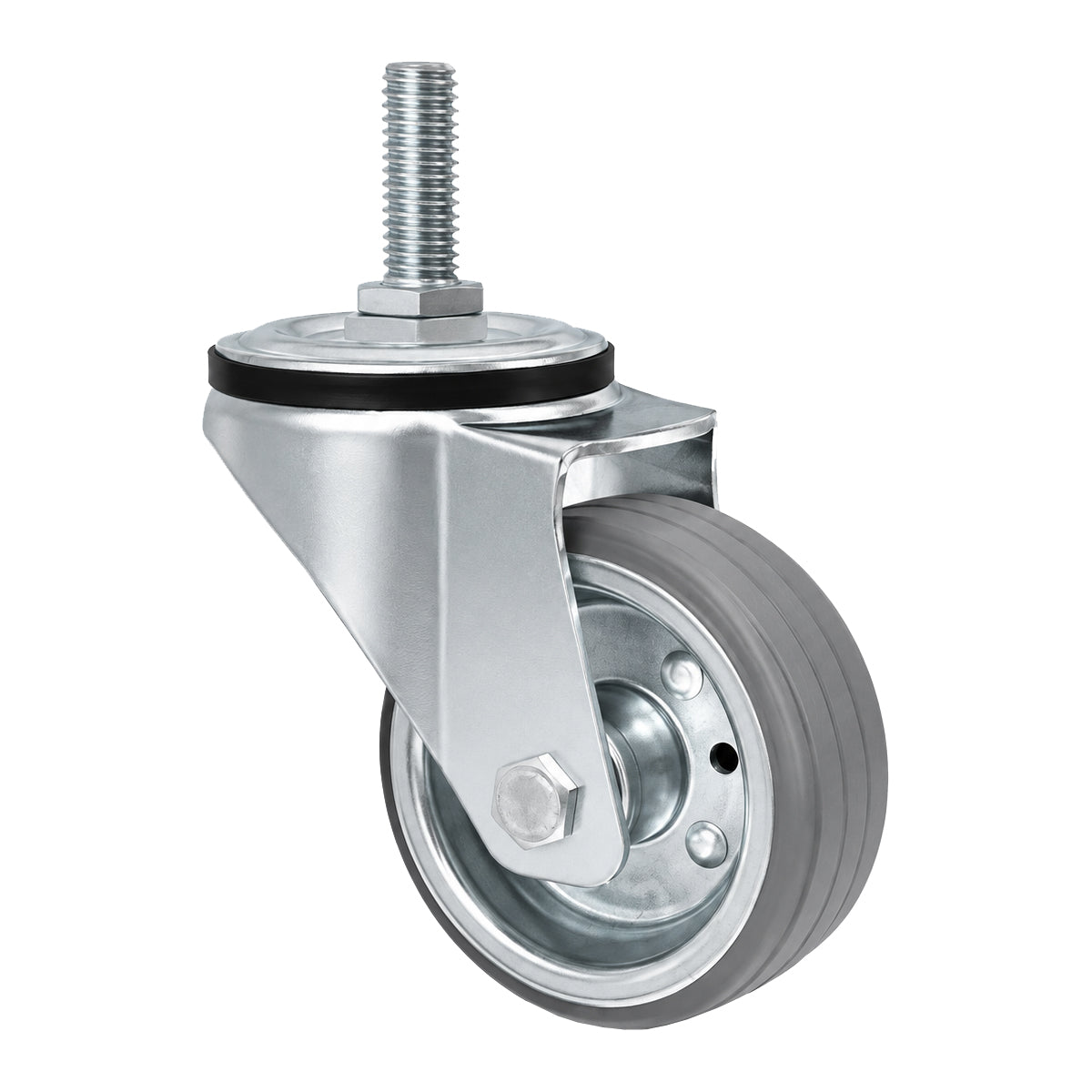 Metall-Gummiräder mit Befestigungsstift Lenkrollen Lenkrollen Ø80 mm Code: 5S*M12