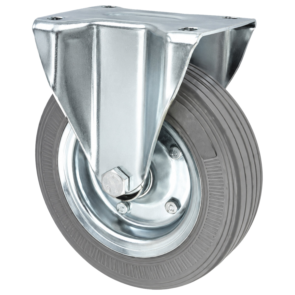 Metall-Gummiräder mit Platte Bockrolle Ø180 mm mit Platte Code: 53NS