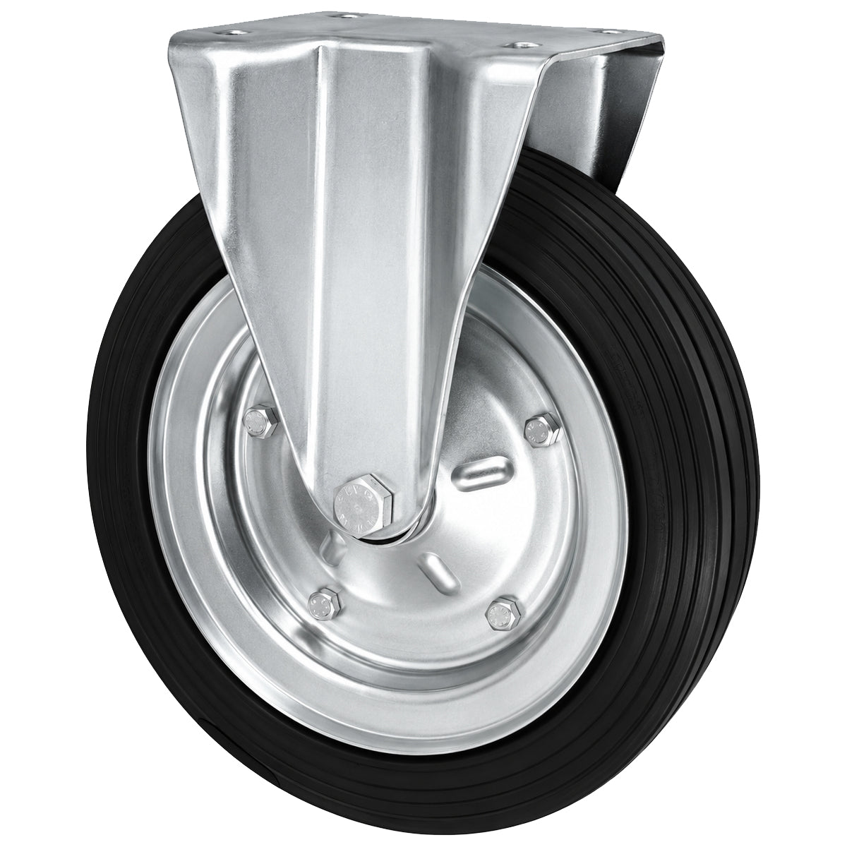 Metall-Gummiräder mit Platte Bockrolle Ø250 mm mit Platte Code: 93PL