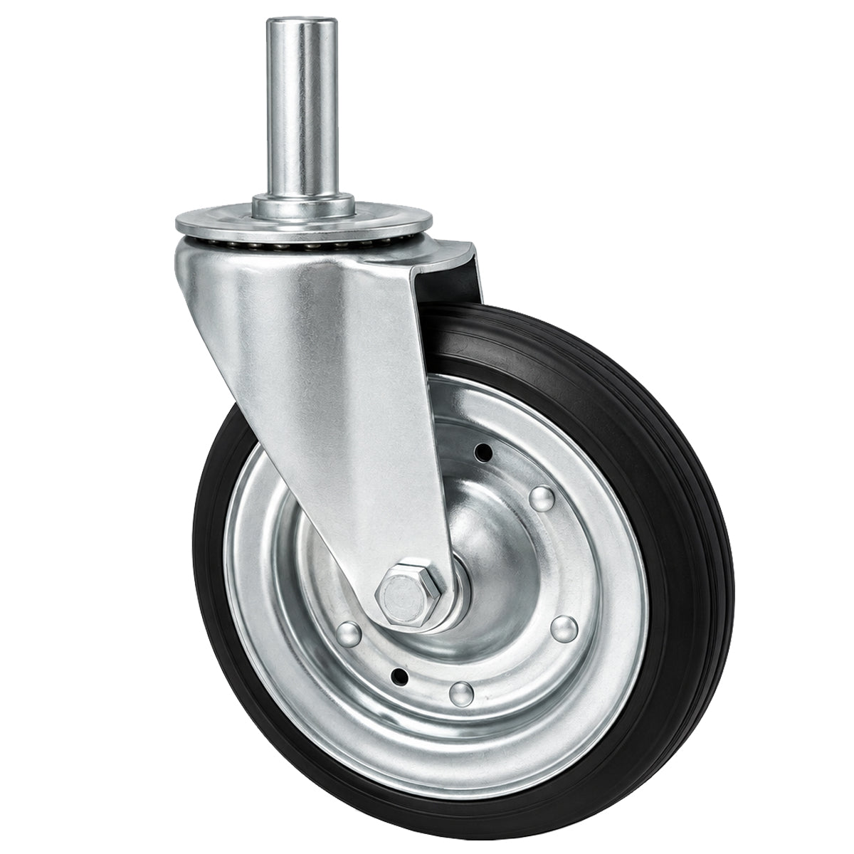 Metall-Gummiräder mit Befestigungsstift Lenkrollen  Ø200 mm Code: 64R*25