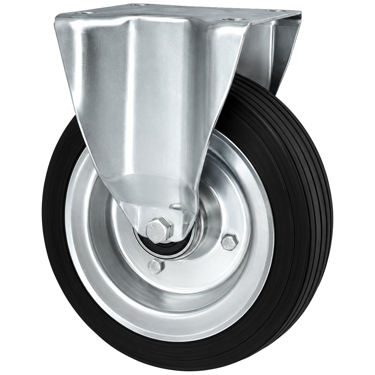 Metall-Gummiräder mit Platte Bockrolle Ø250 mm mit Platte Code: 93NNL