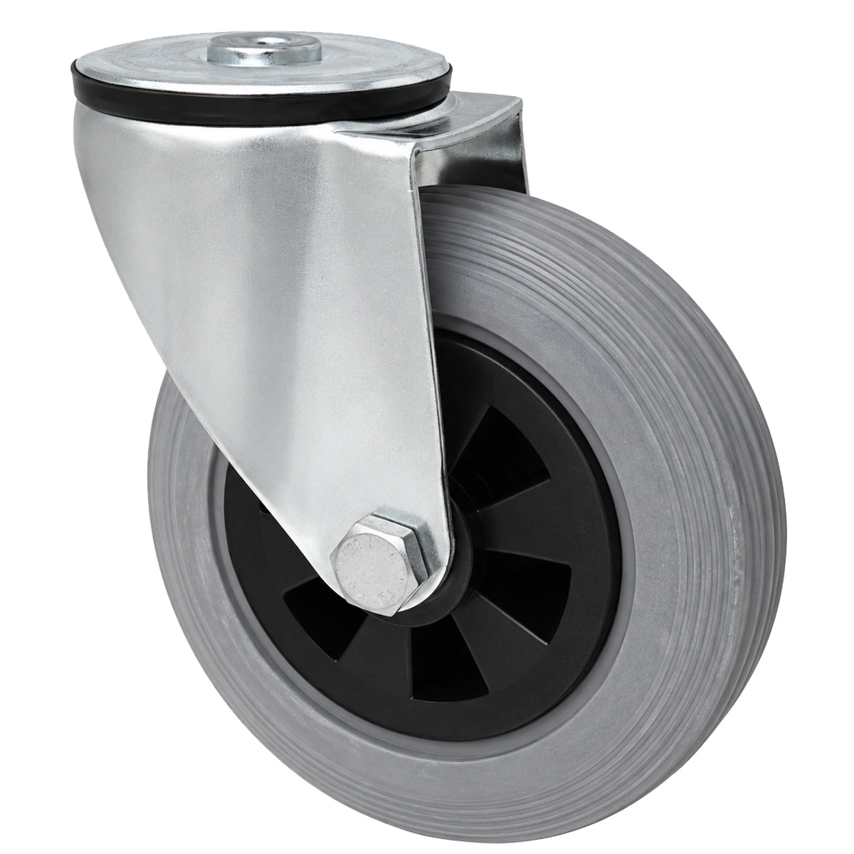 Kunststoff-Gummiräder mit Befestigungsstift mit Zentralbohrung Ø160 mm Code: 47TS9