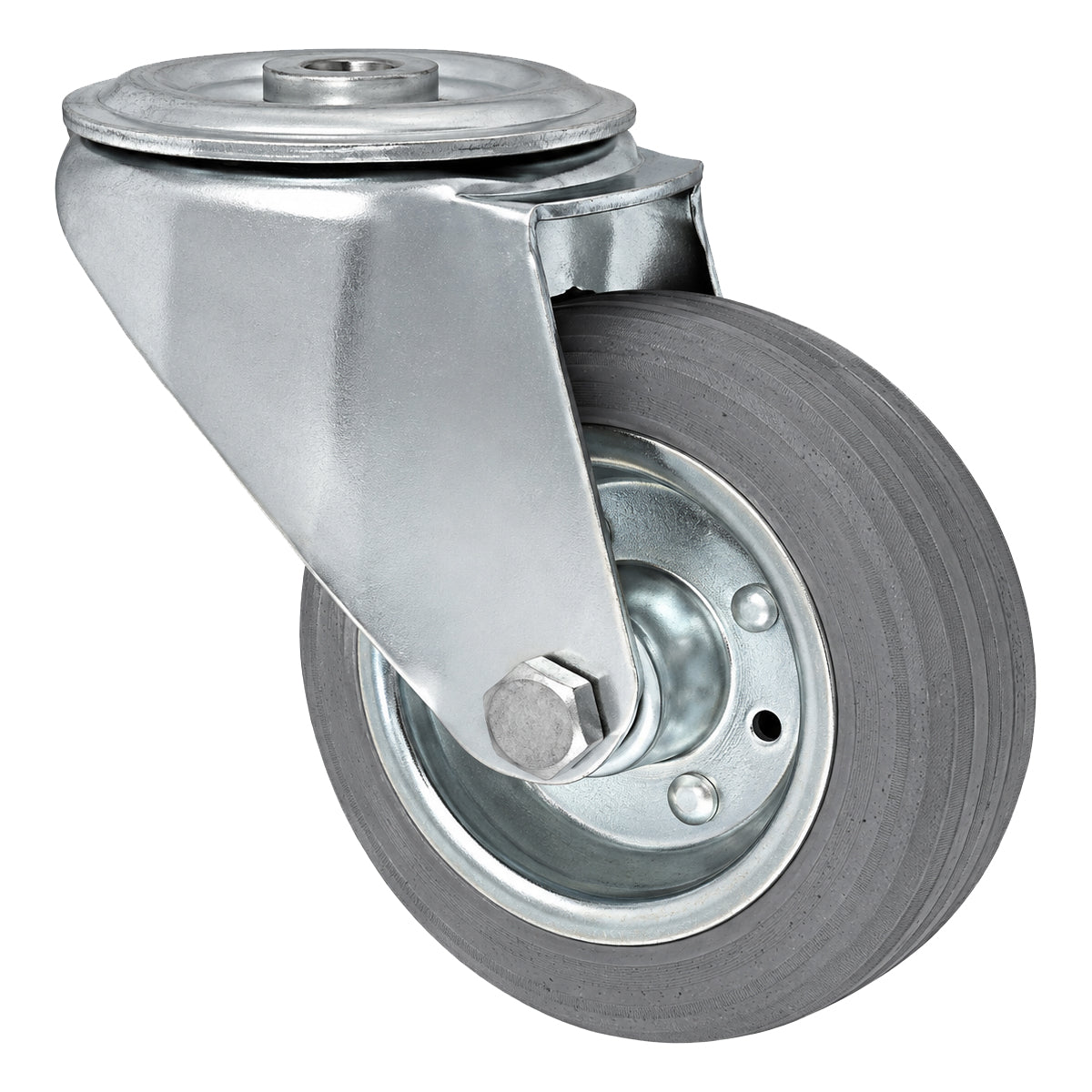 Metall-Gummiräder mit Befestigungsstift mit Zentralbohrung  Ø100 mm Code: 17S