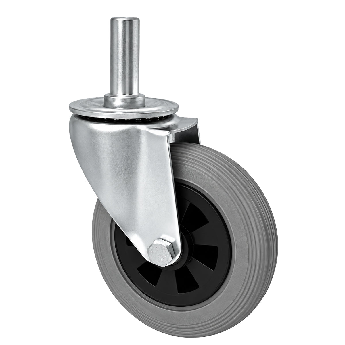 Kunststoff-Gummiräder mit Befestigungsstift Lenkrollen Ø160 mm Code: 44TS*28