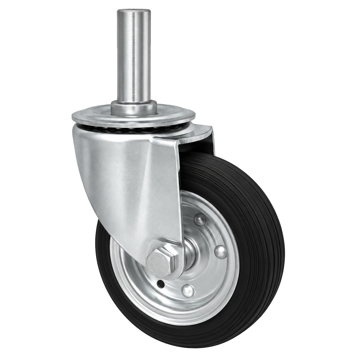 Metall-Gummiräder mit Befestigungsstift Lenkrollen Lenkrollen Ø140 mm Code: 34*25