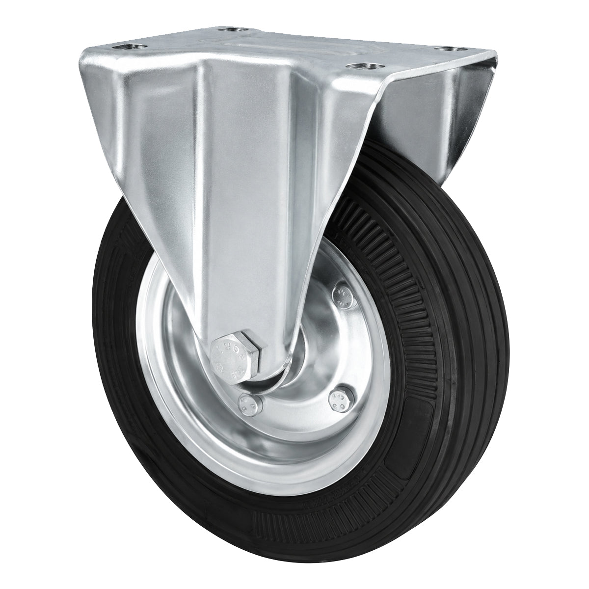 Metall-Gummiräder mit Platte Bockrolle Ø180 mm mit Platte Code: 53N