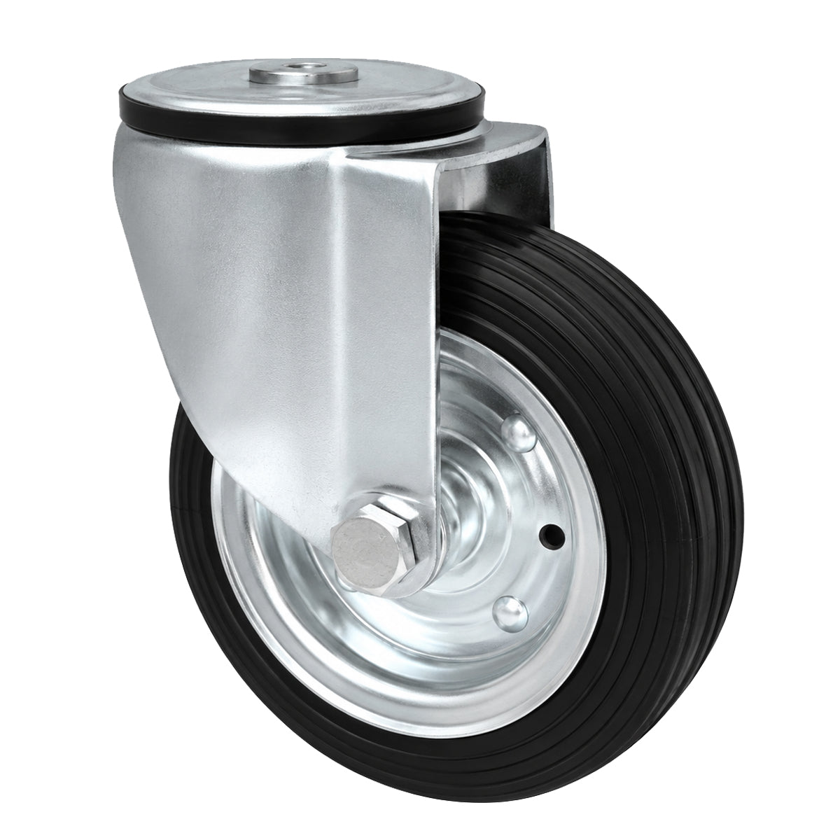 Metall-Gummiräder mit Befestigungsstift mit Zentralbohrung  Ø140 mm Code: 37